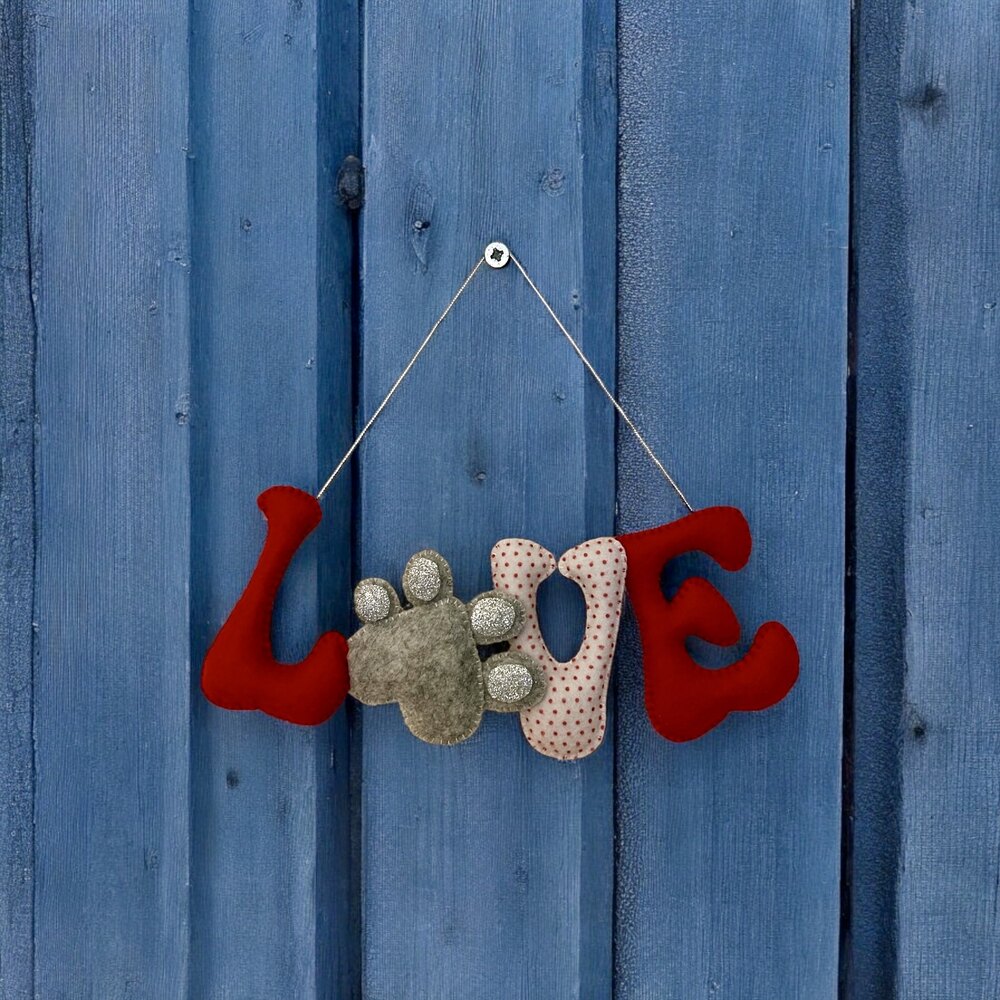 Love Patili Kapı Süsü / Duvar Süsü