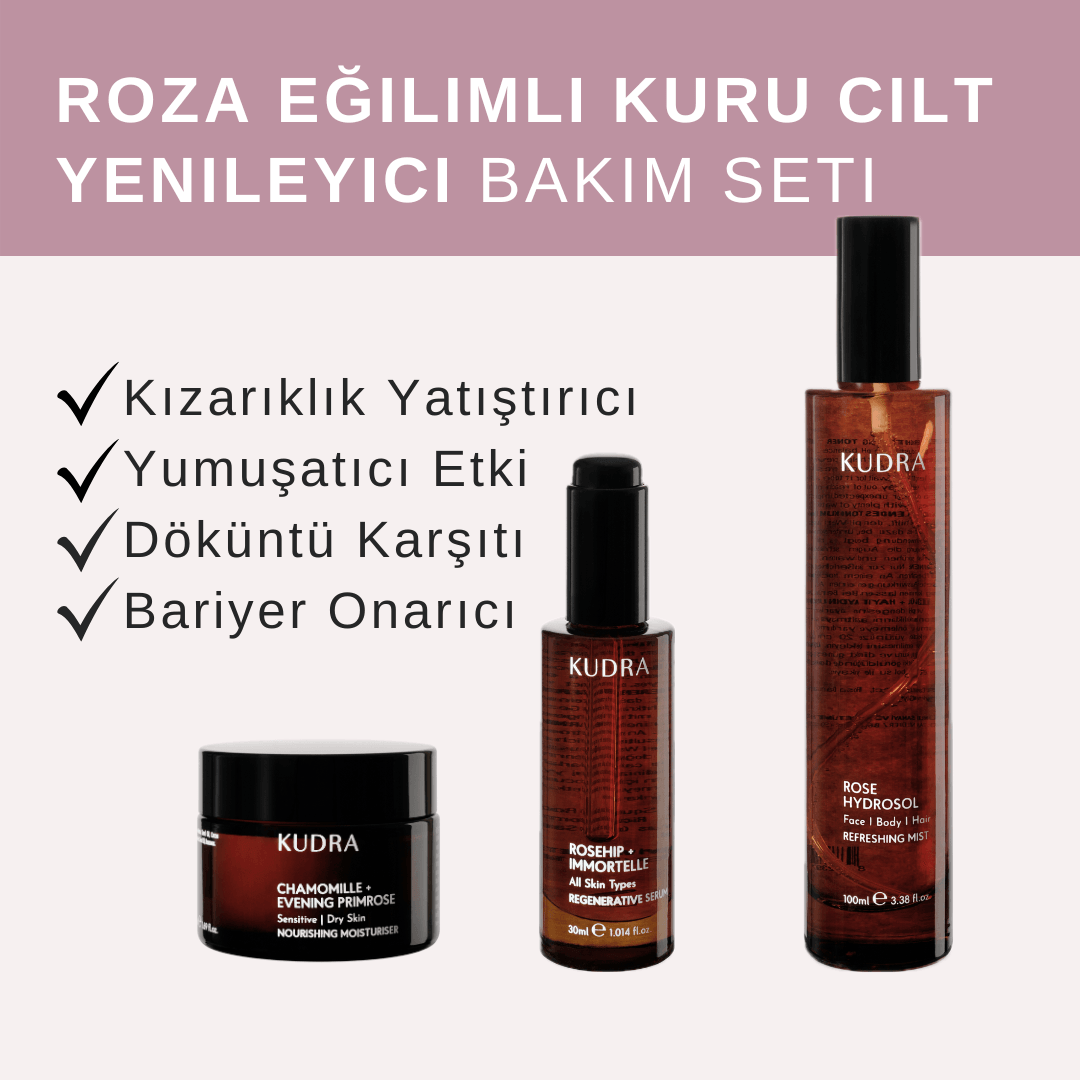 Rozalı Eğilimli Kuru Cilt Yenileyici Bakım Seti