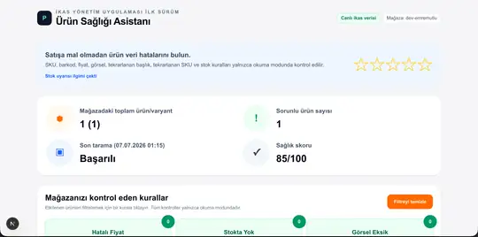 Ürün Sağlığı Asistanı ekran görüntüsü 1