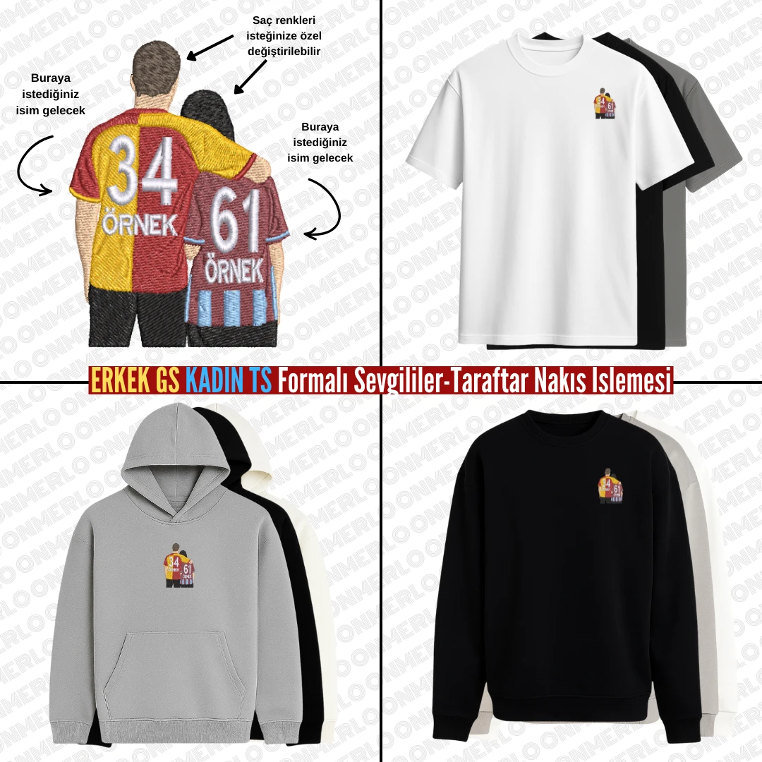 GS & TS Formalı Sevgili-Taraftar Nakışı