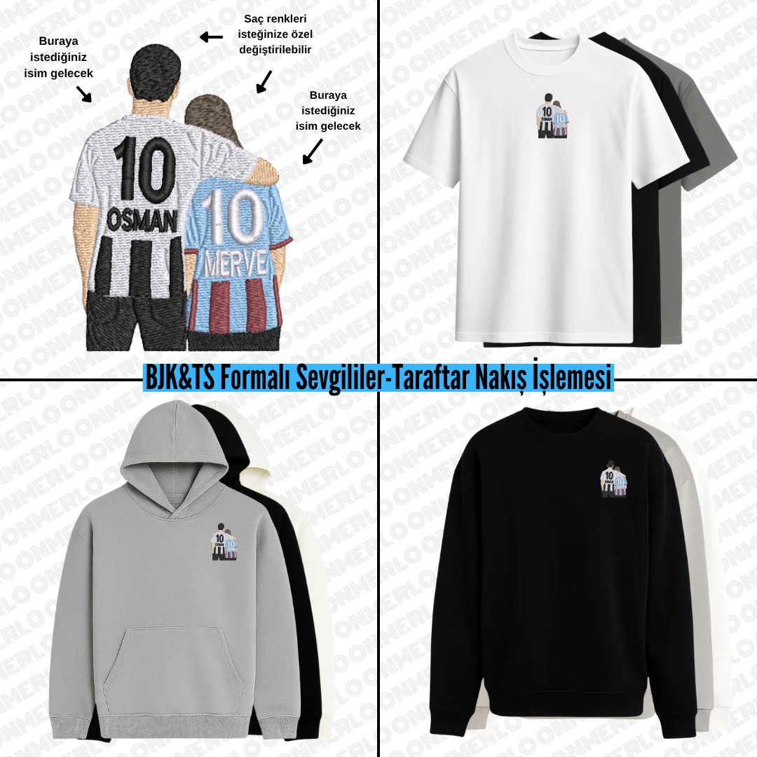 BJK & TS Formalı Sevgili-Taraftar Nakışı