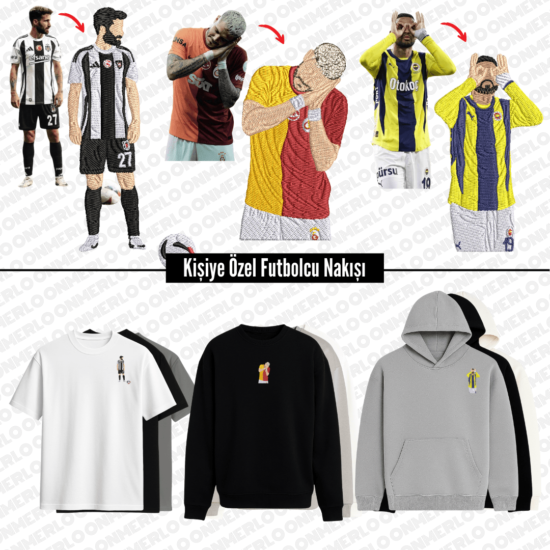 Kişiye Özel Futbolcu Nakışı