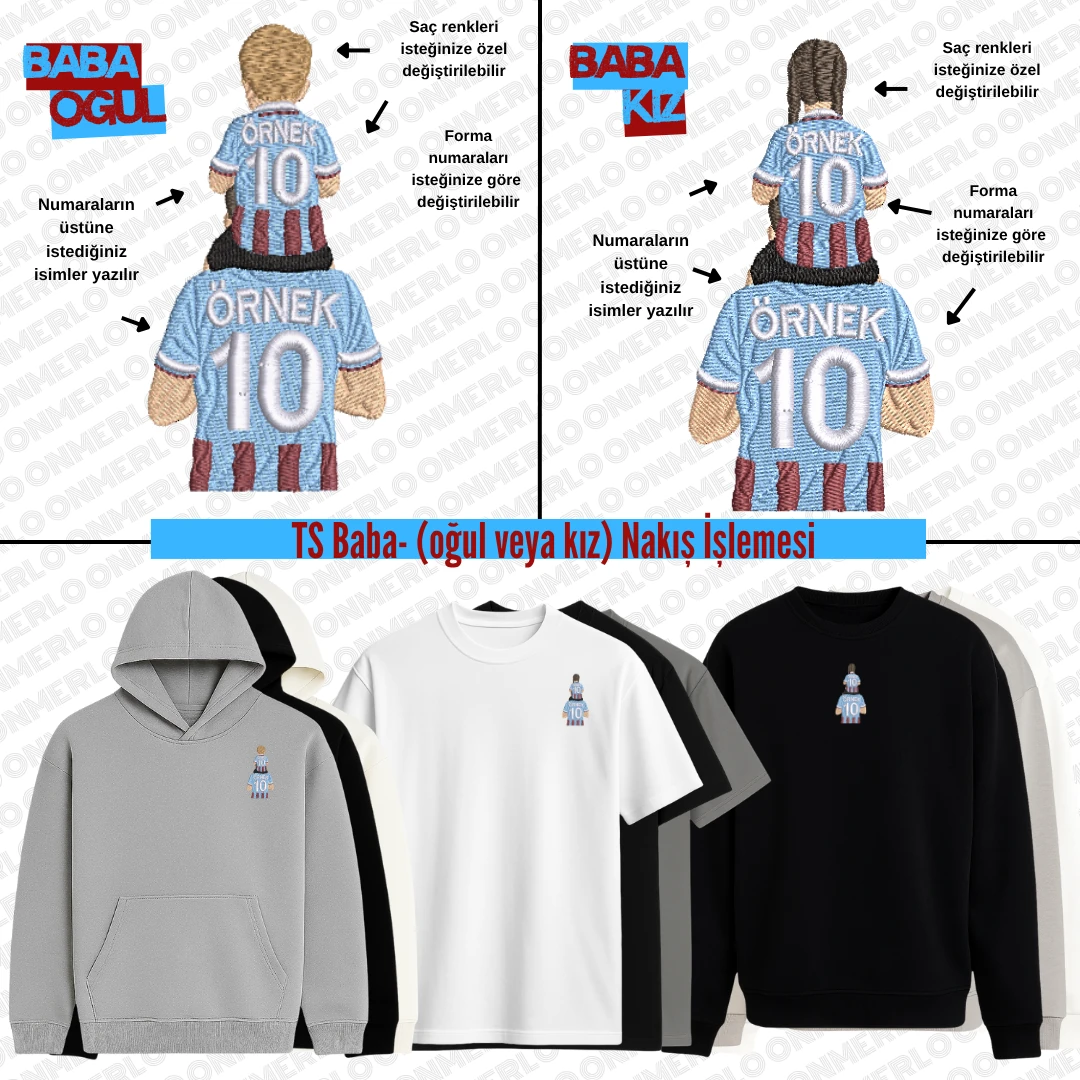 TS Formalı Baba (Oğul veya Kız) Nakışı