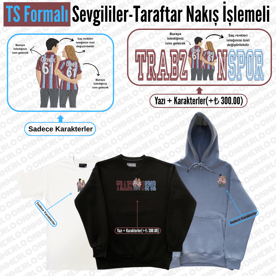 TS Formalı Sevgili-Taraftar Nakışı