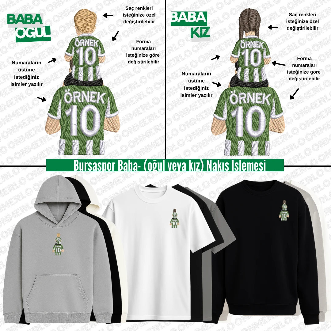 BS Formalı Baba (Oğul veya Kız) Nakışı