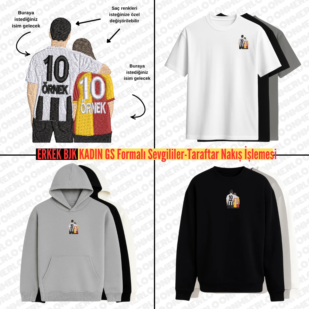 BJK & GS Formalı Sevgili-Taraftar Nakışı