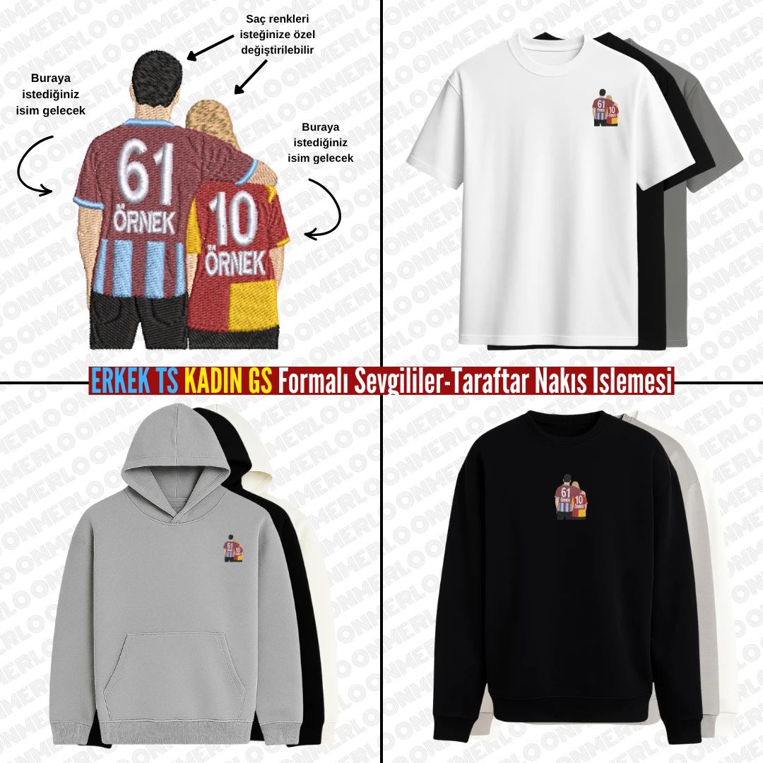 TS & GS Formalı Sevgili-Taraftar Nakışı