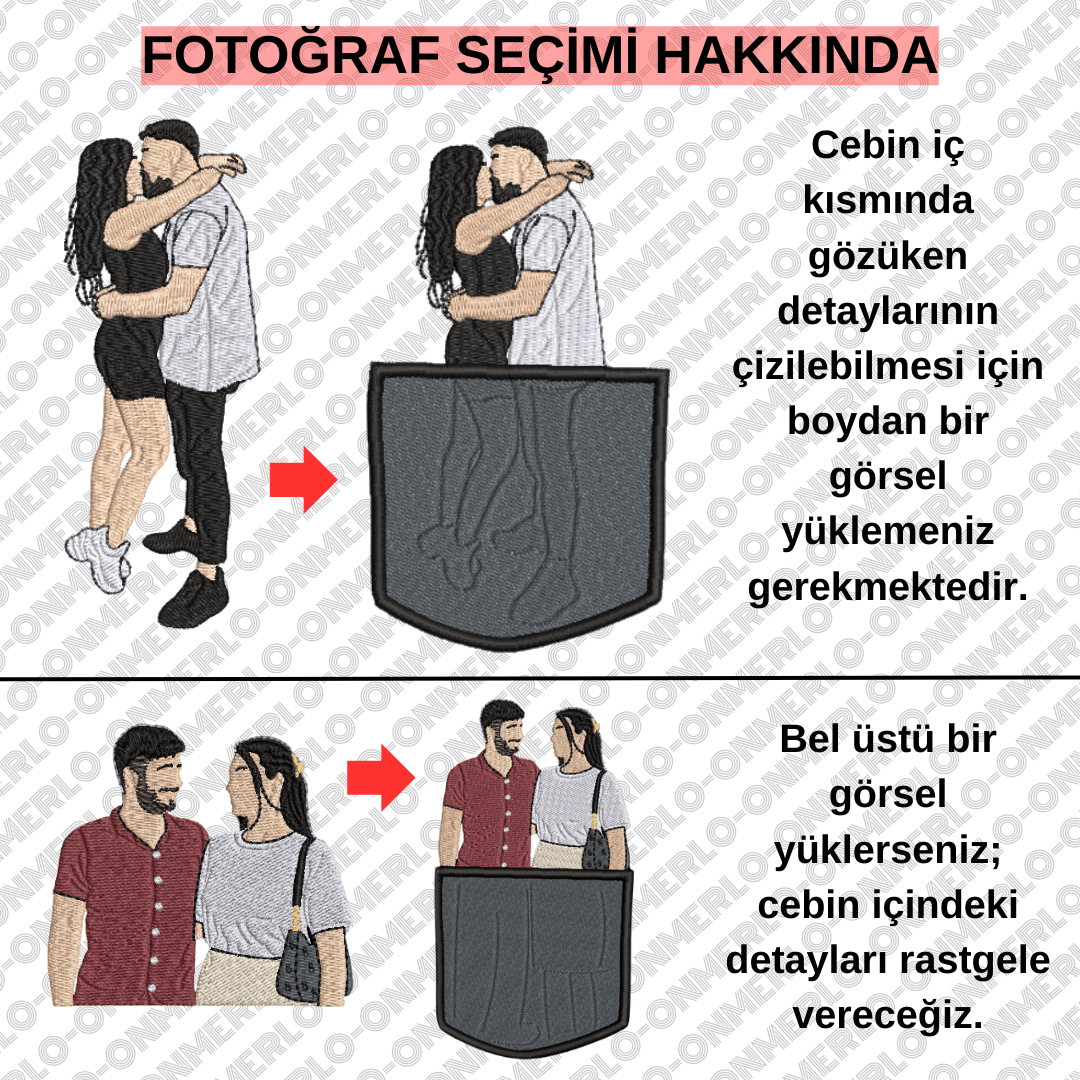 Cep İçinde Görünümlü Fotoğraf Nakışı