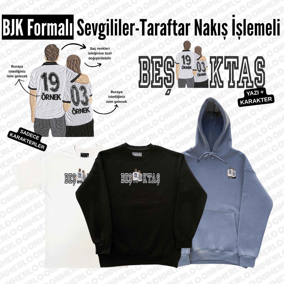 BJK Formalı Sevgili-Taraftar Nakışı