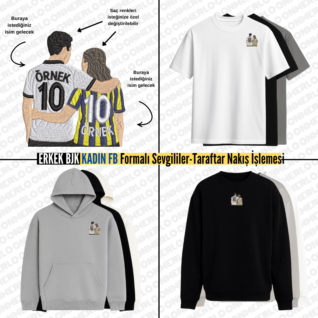 BJK & FB Formalı Sevgili-Taraftar Nakışı