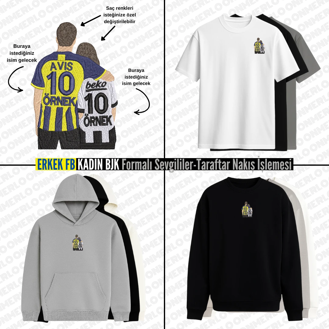 FB & BJK Formalı Sevgili-Taraftar Nakışı