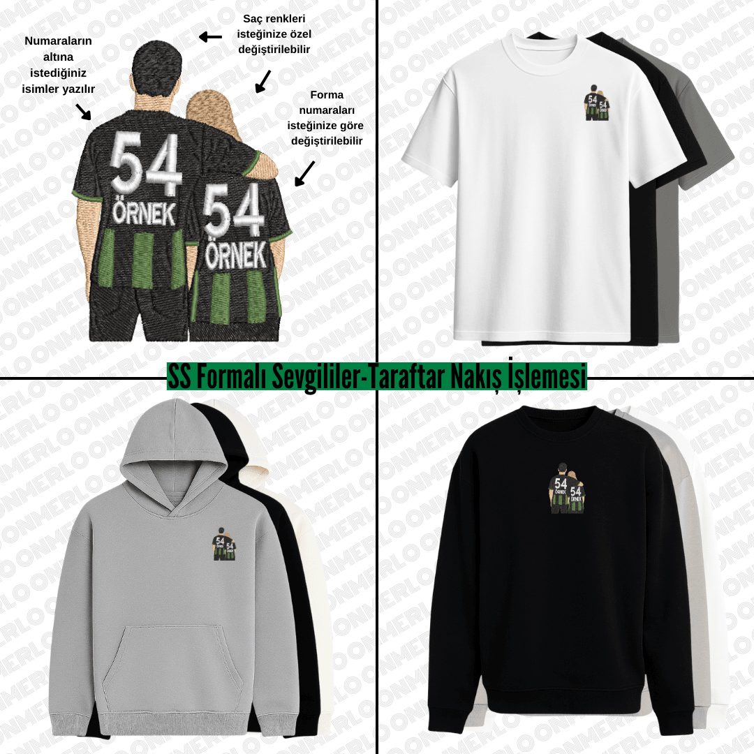 Sakaryaspor Formalı Sevgili-Taraftar Nakışı