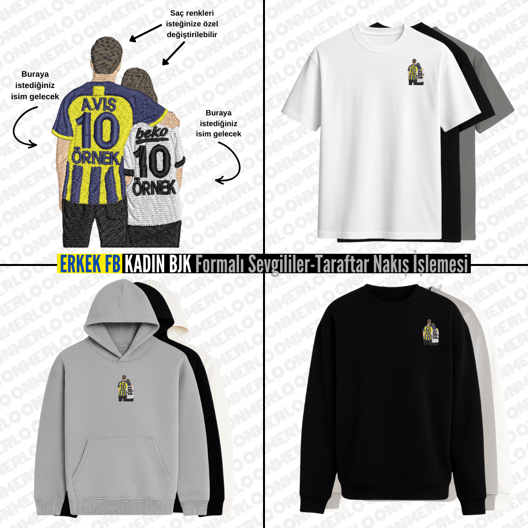 FB & BJK Formalı Sevgili-Taraftar Nakışı