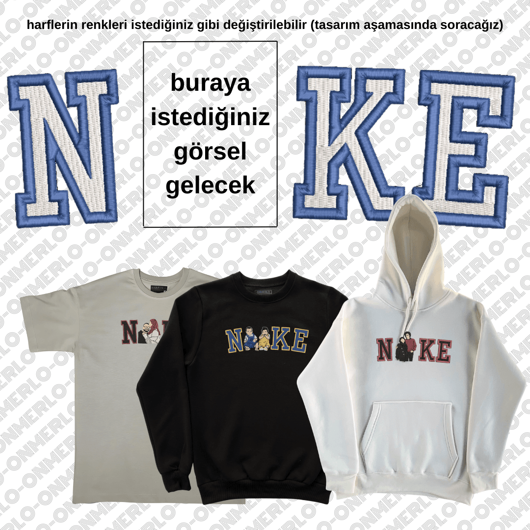 N x K E Yazılı Fotoğraf Nakışı (Model l)