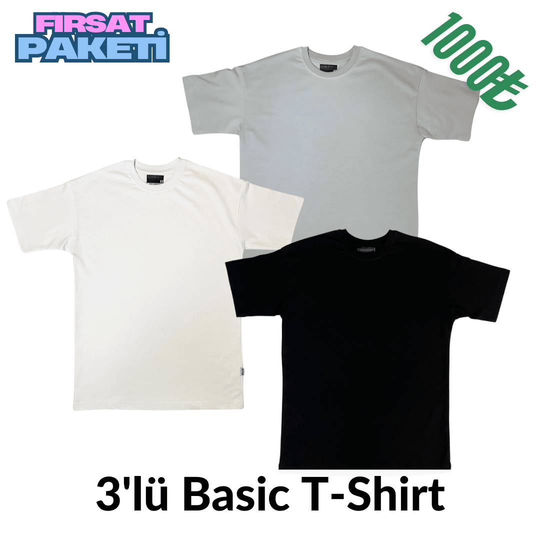 3'lü Basic T-Shirt