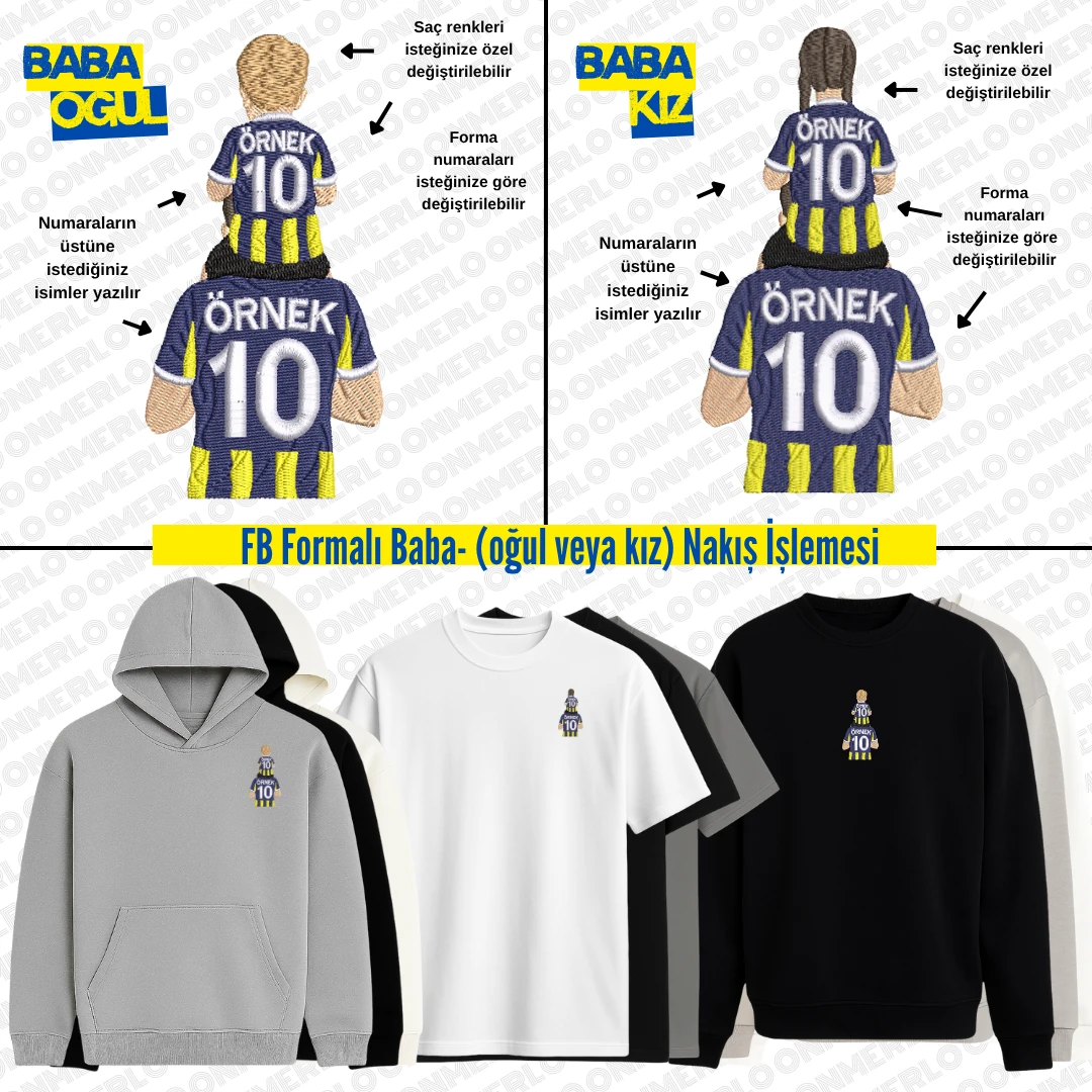 FB Formalı Baba (Oğul veya Kız) Nakışı