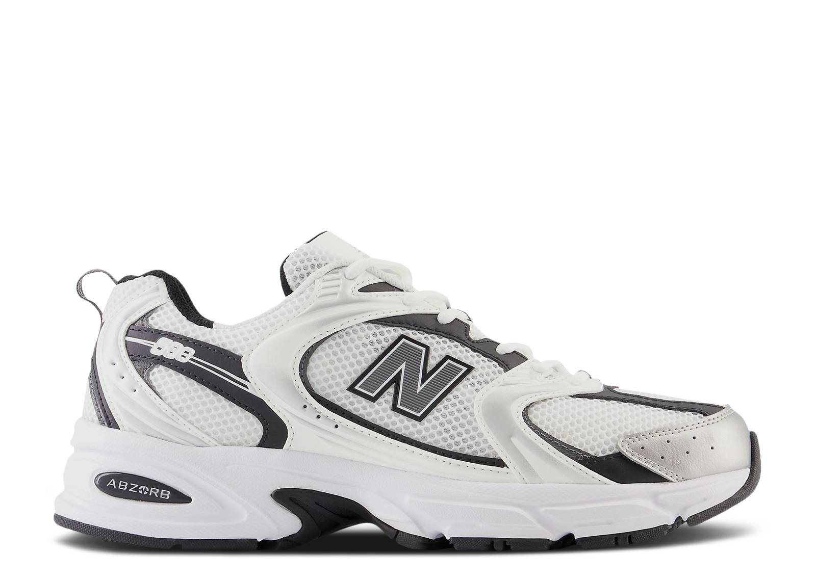 New Balance 530 White Silver Metallic Black