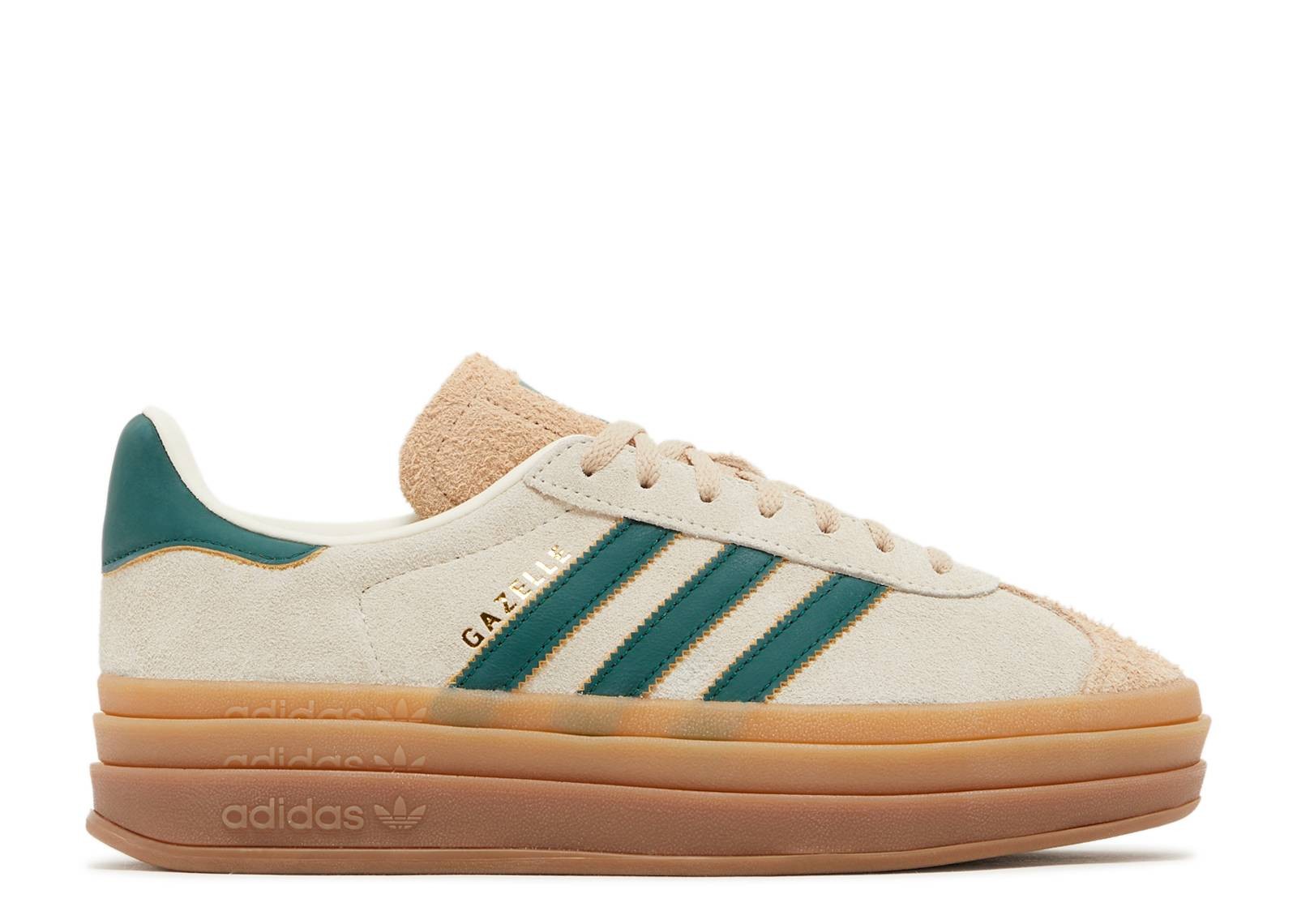 Adidas Gazelle Bold Magic Beige Collegiate Green (W)