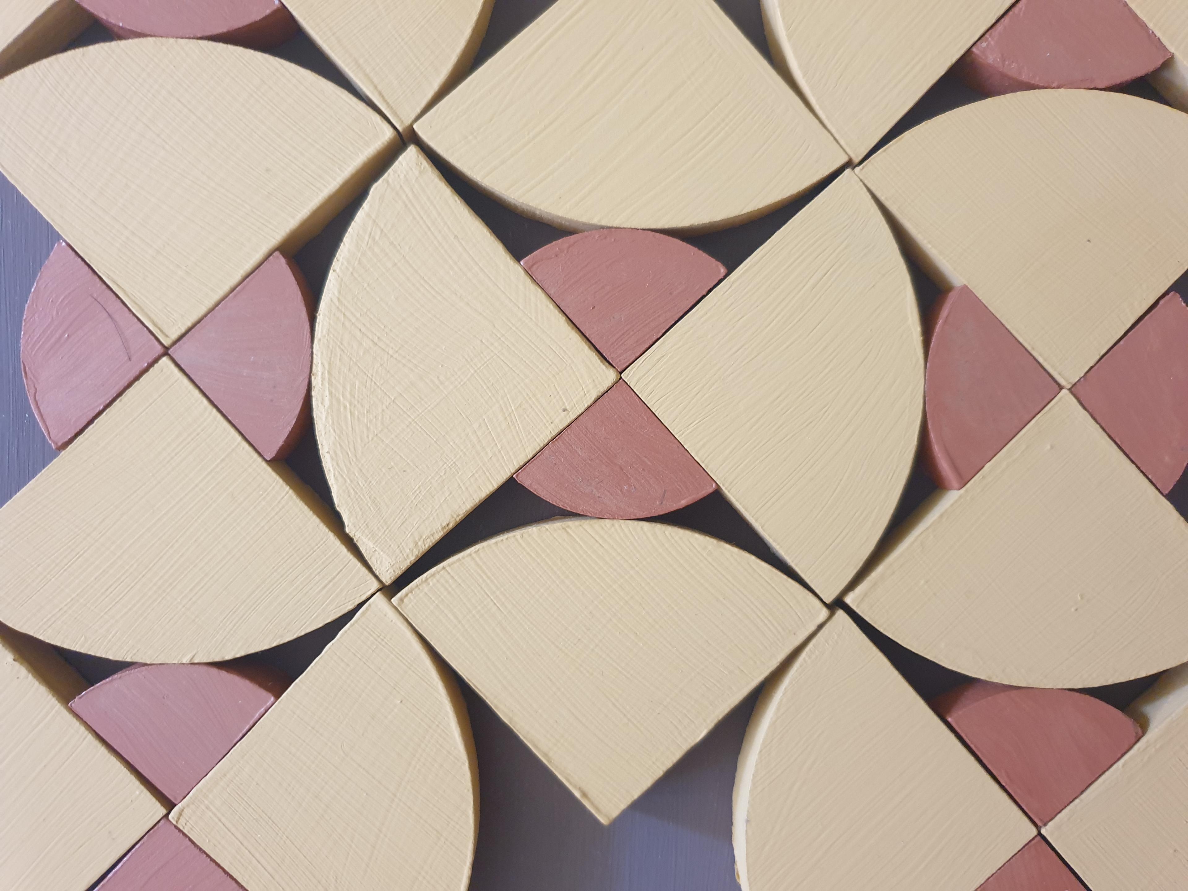 Geometric wooden wall art, 3d wall art