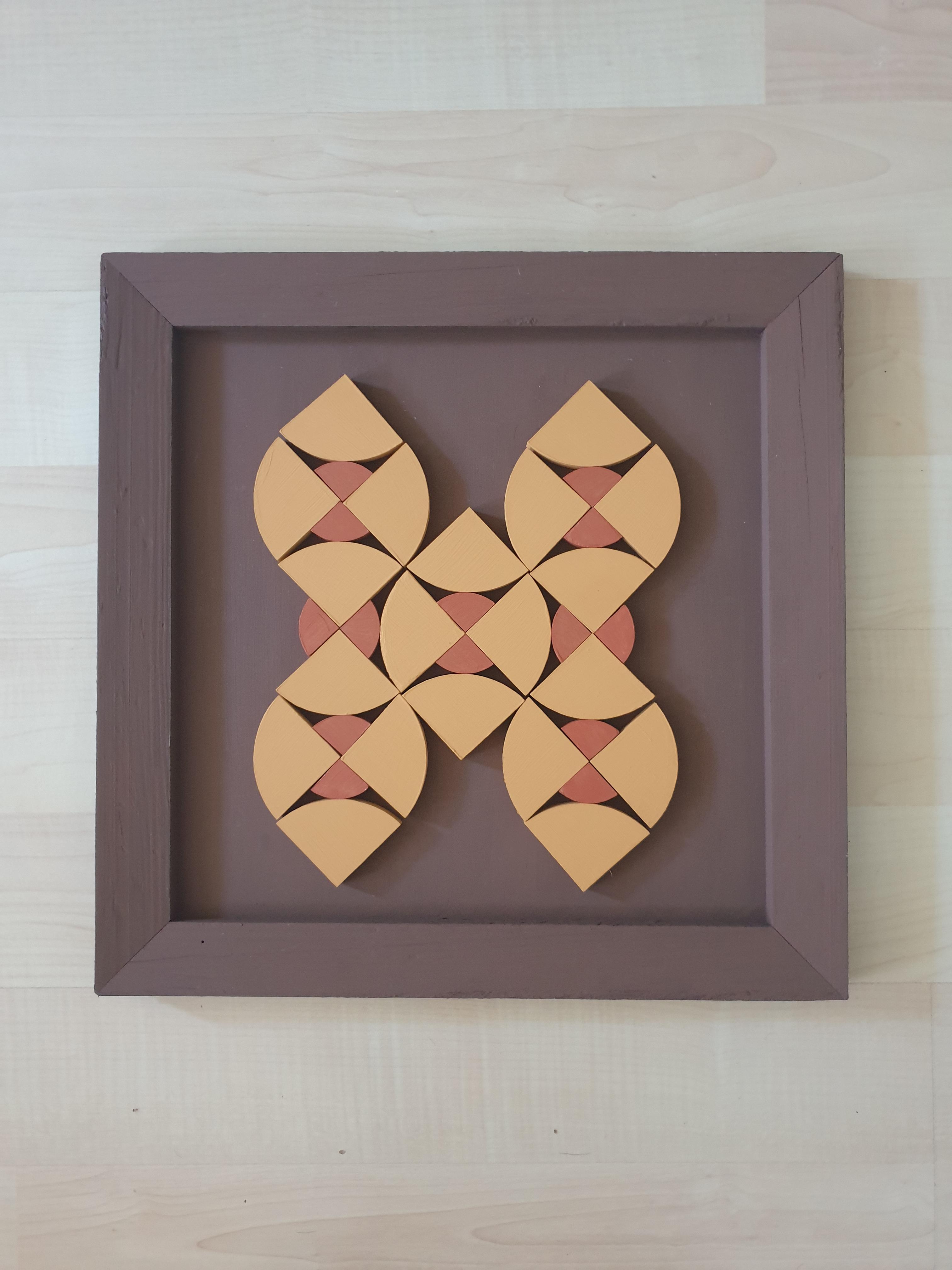 Geometric wooden wall art, 3d wall art