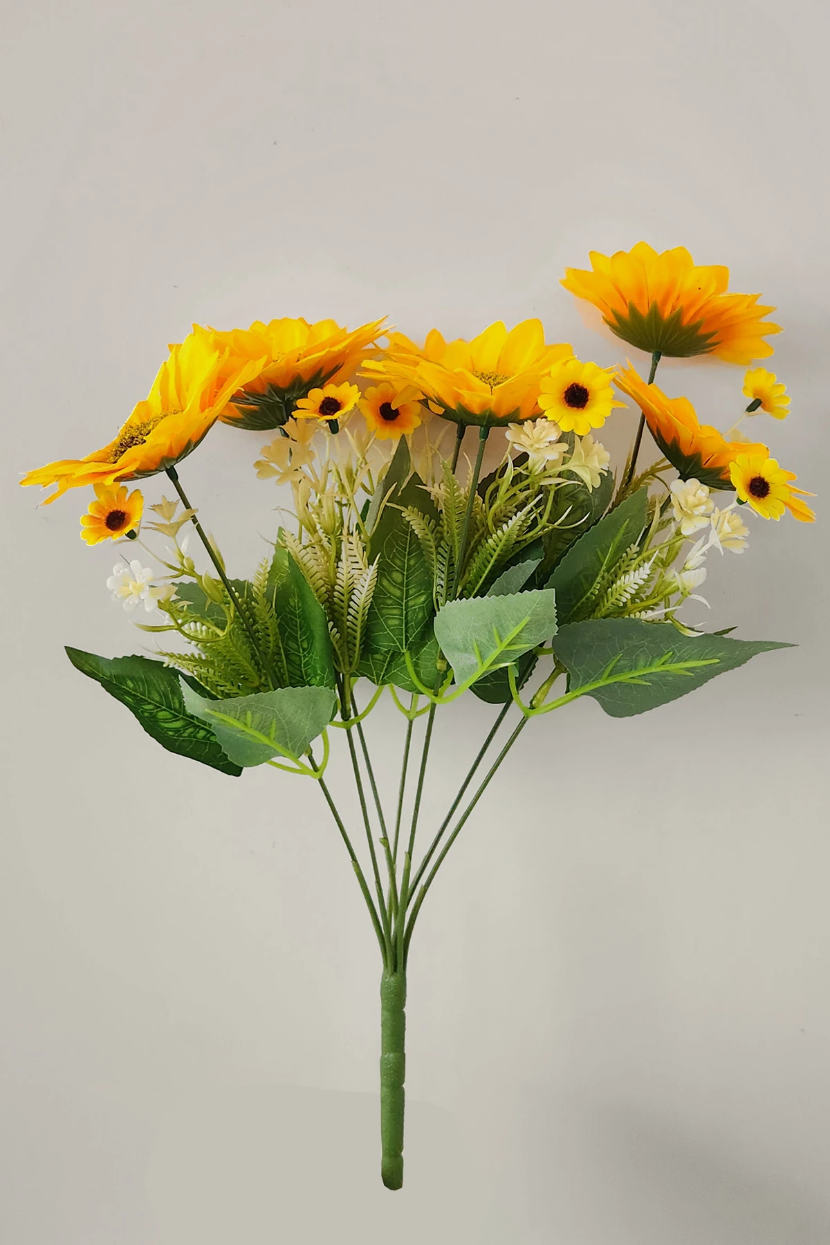Yapay Ayçiçeği Demeti Dolu Dolu Aranjmanlı 7 Dallı 14 Çiçekli 42 Cm 1.Kalite