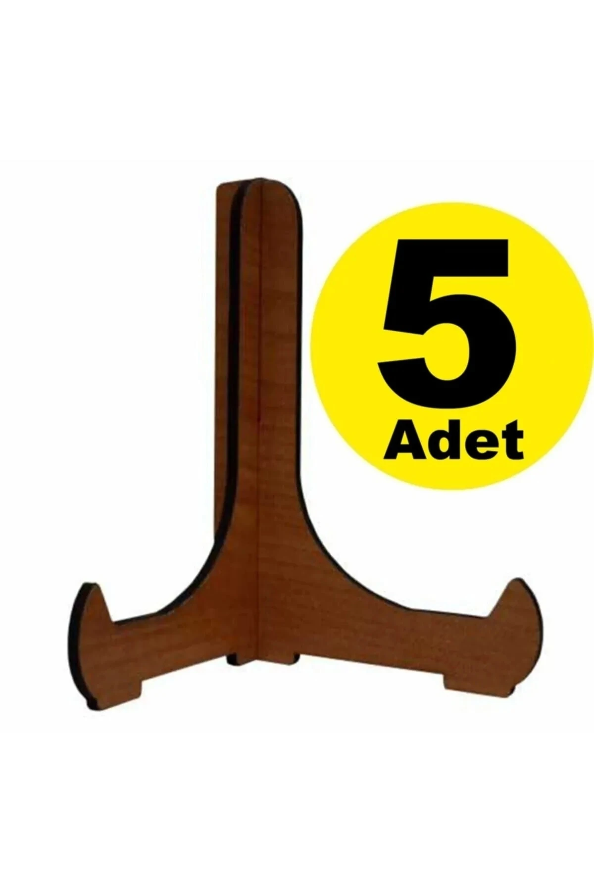 Çerçeve Tabak Teşhir Ayağı Stand Ahşap Stand 9.5cmx11cm Şövalye Ceviz 5 Adet
