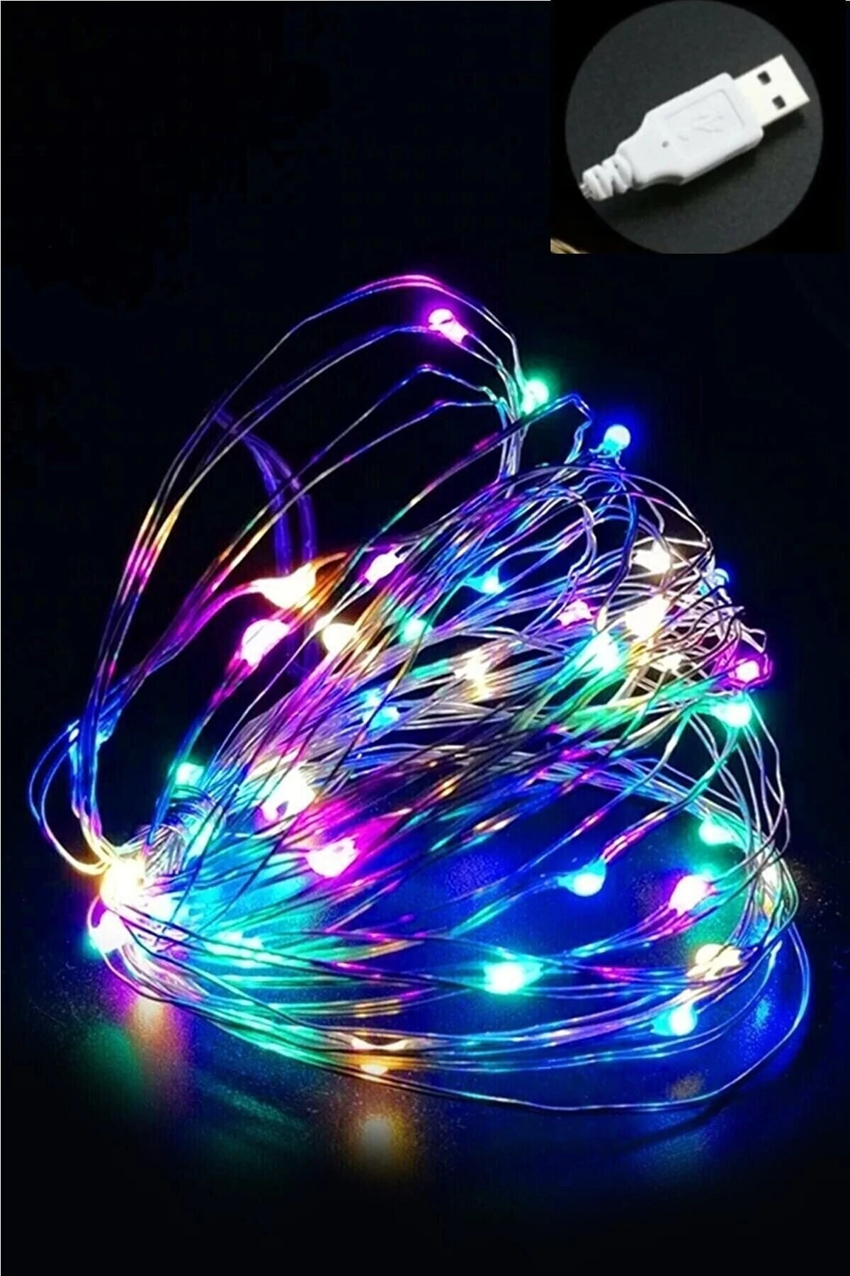 Peri Led Işık 5 Metre Usb'li Renkli
