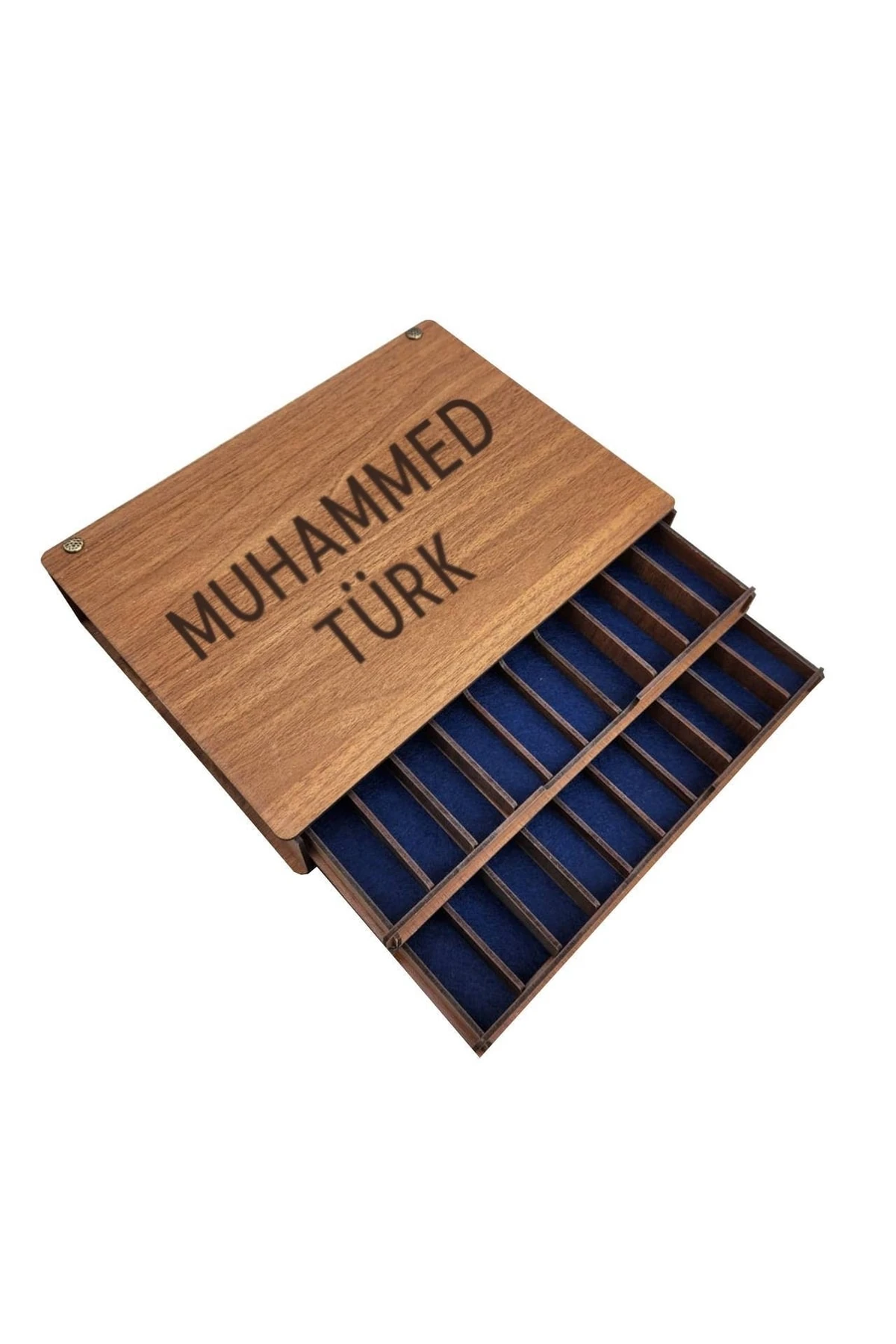 Hediyelik Takı Kutusu Bileklik Küpe Kolye Tesbihlik Ayarlanabilir 2 Katlı 20 Bölme