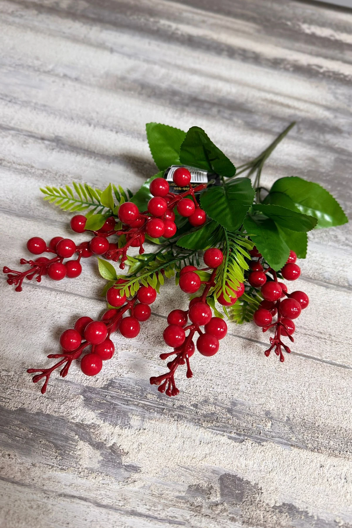 1. Kalite 5 Dallı Aranjmanlı Kokina Demeti Yapay Bitki Uzun 40 CM