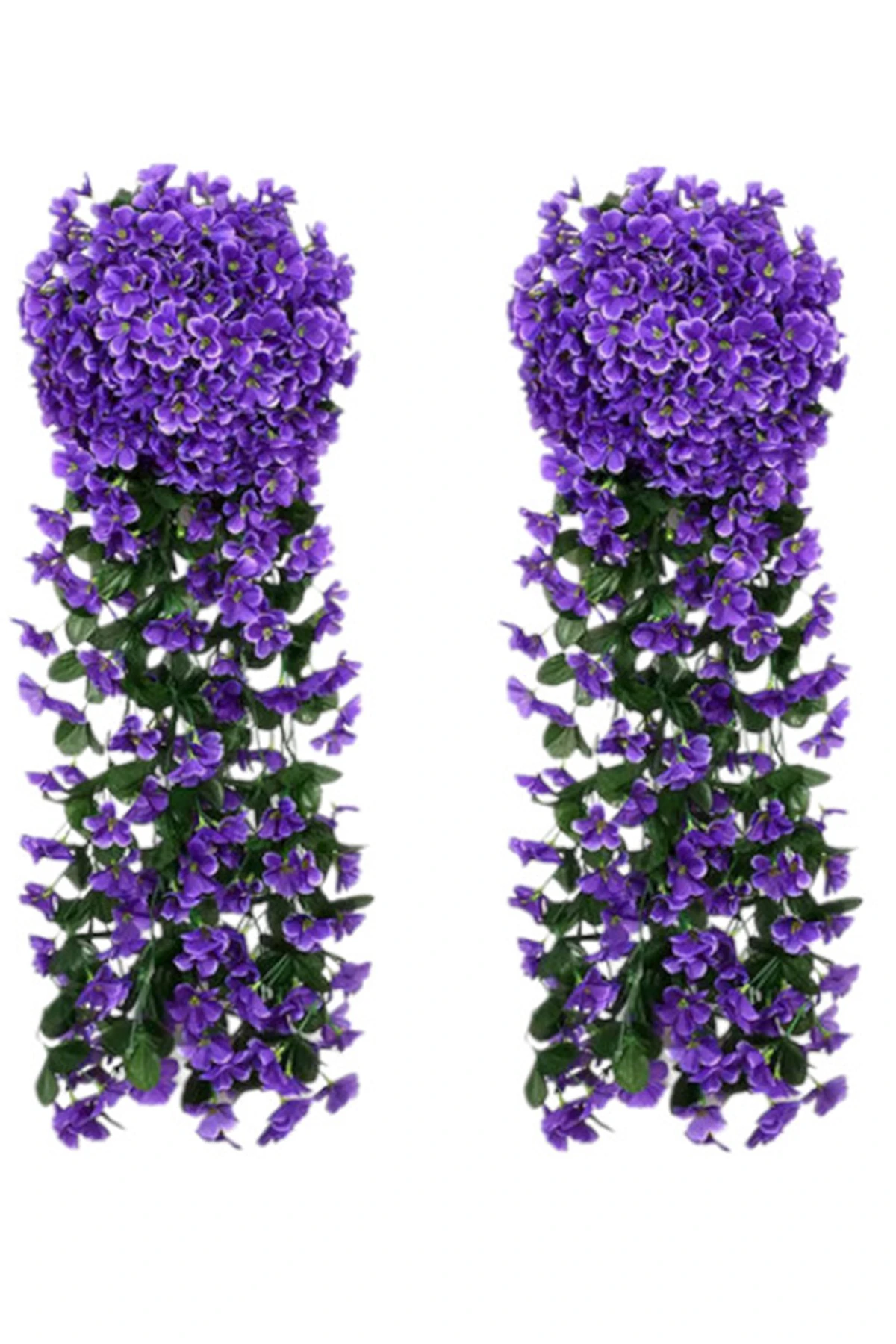 Balkon,Duvar Süsü Yapay Çiçek Sarkan Begonvil Menekşe Sarmaşık Çiçeği