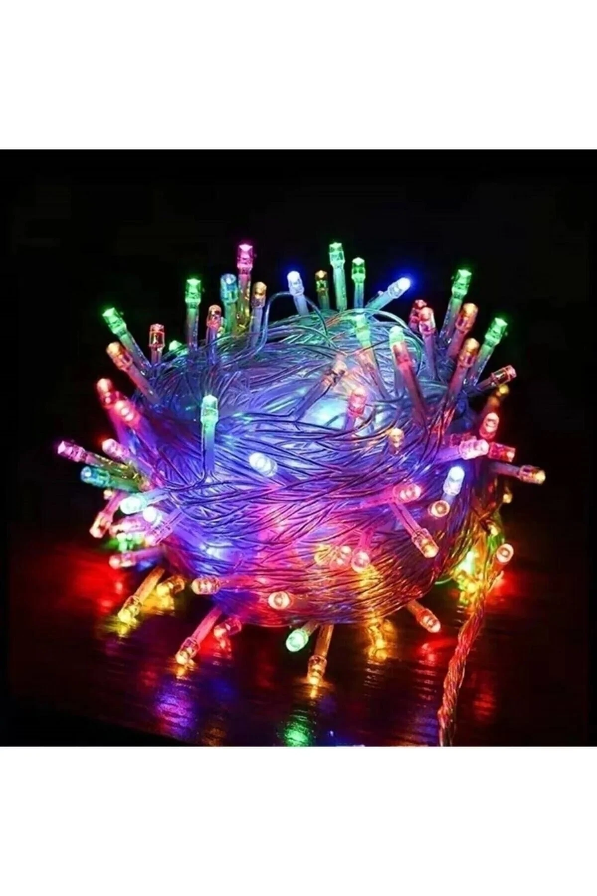 Soft Pirinç Led 8 Fonksiyonlu Kablo Led Renkli 10 Metre 90 Ledli