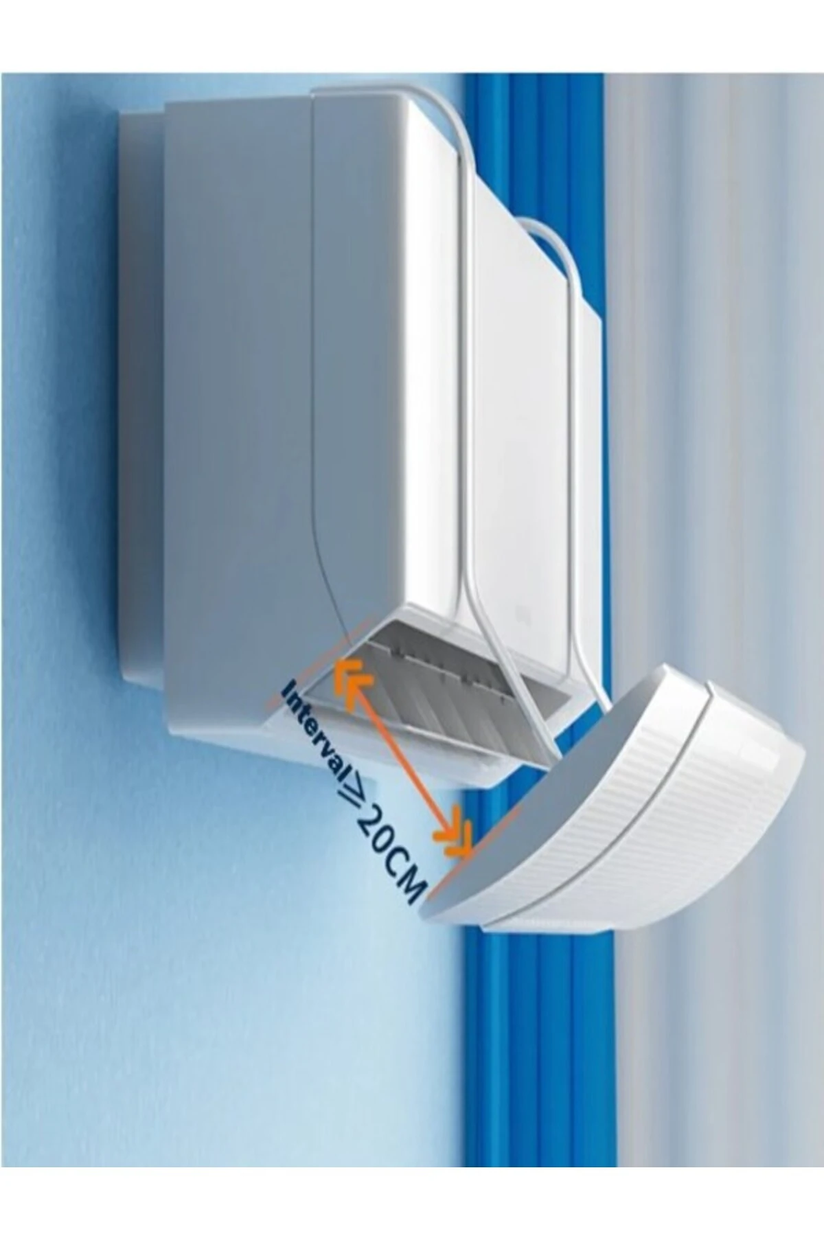 Ayarlanabilir Split Tipi Klima Hava Yönlendirici Klima Siperliği Klima Çarpması için Aparat