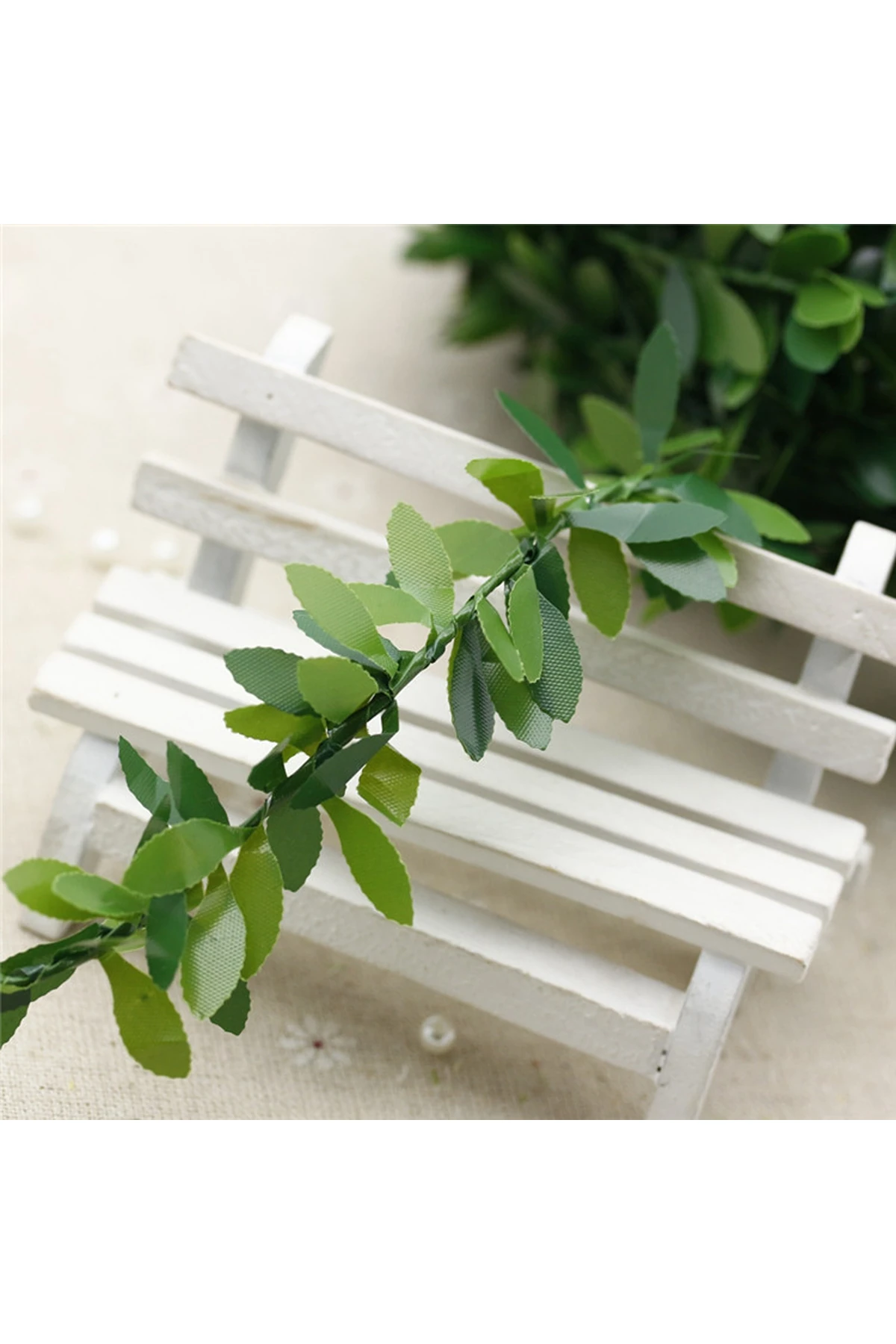 10 Metre Gün Işığı Led 7 Metre Tel Yaprak Şerit Yapay Taç Sarmaşık Çiçek Süs