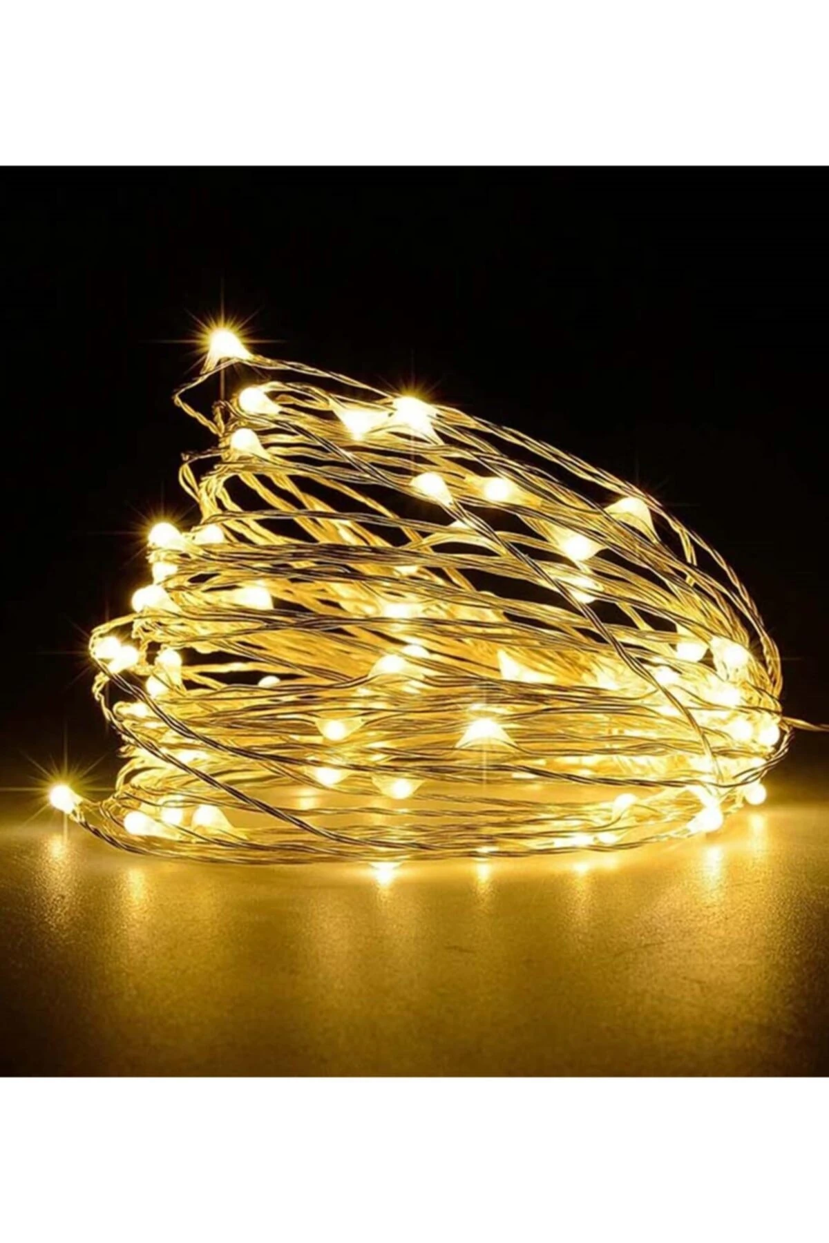 Peri Led Işık Piller Dahil 5 Metre Gün Işığı 50 Ledli +25 Adet Mini Mandal