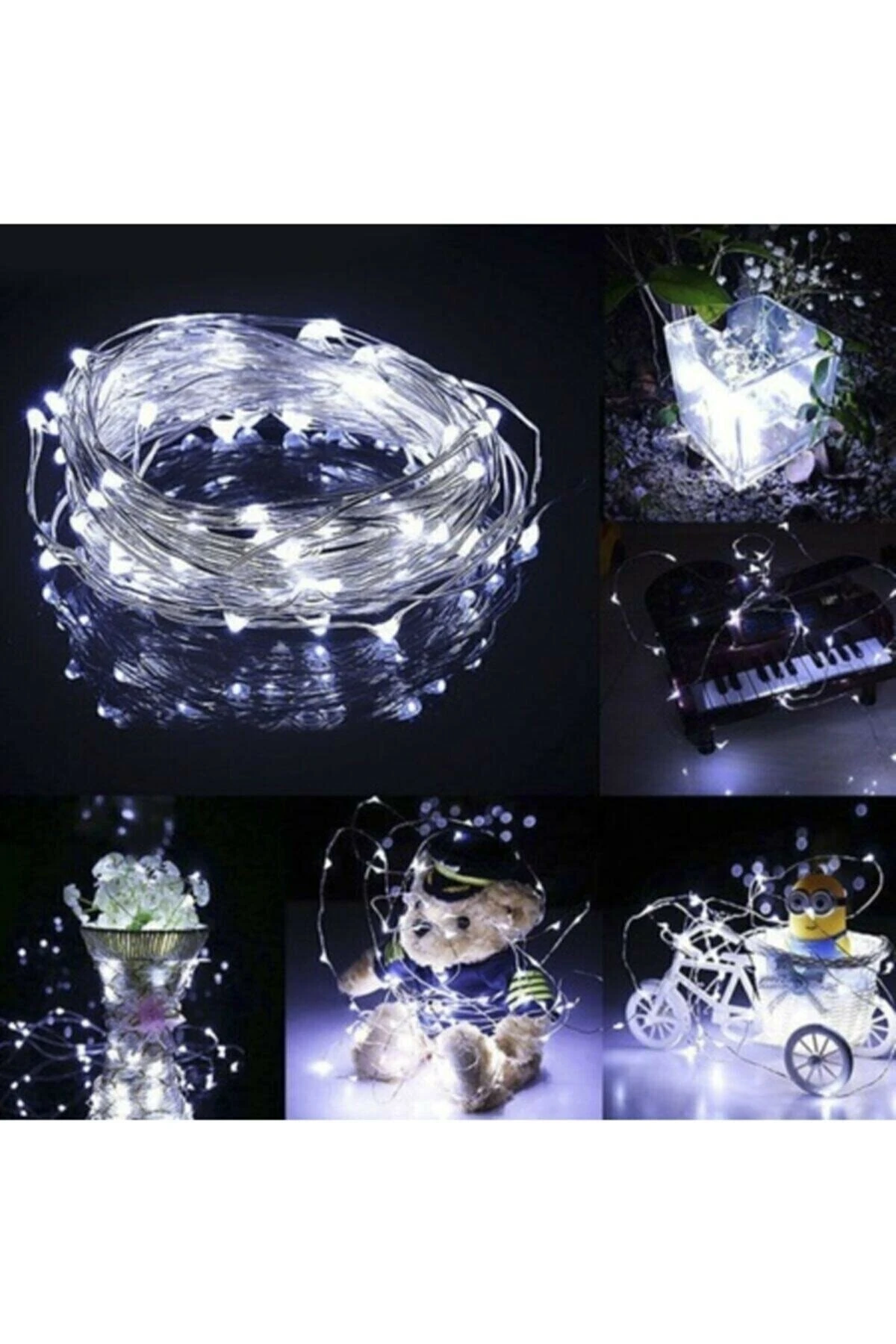 3 Modlu Yeni Nesil 5 Metre 50 Ledli Beyaz Peri Led Işık