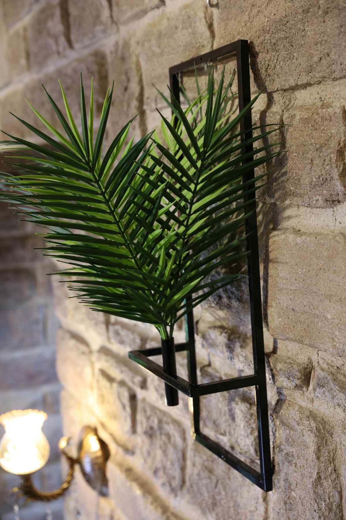 Dekoratif Metal Saksıda Yapay Çiçek Aranjman Duvar Saksısı DDS-M201