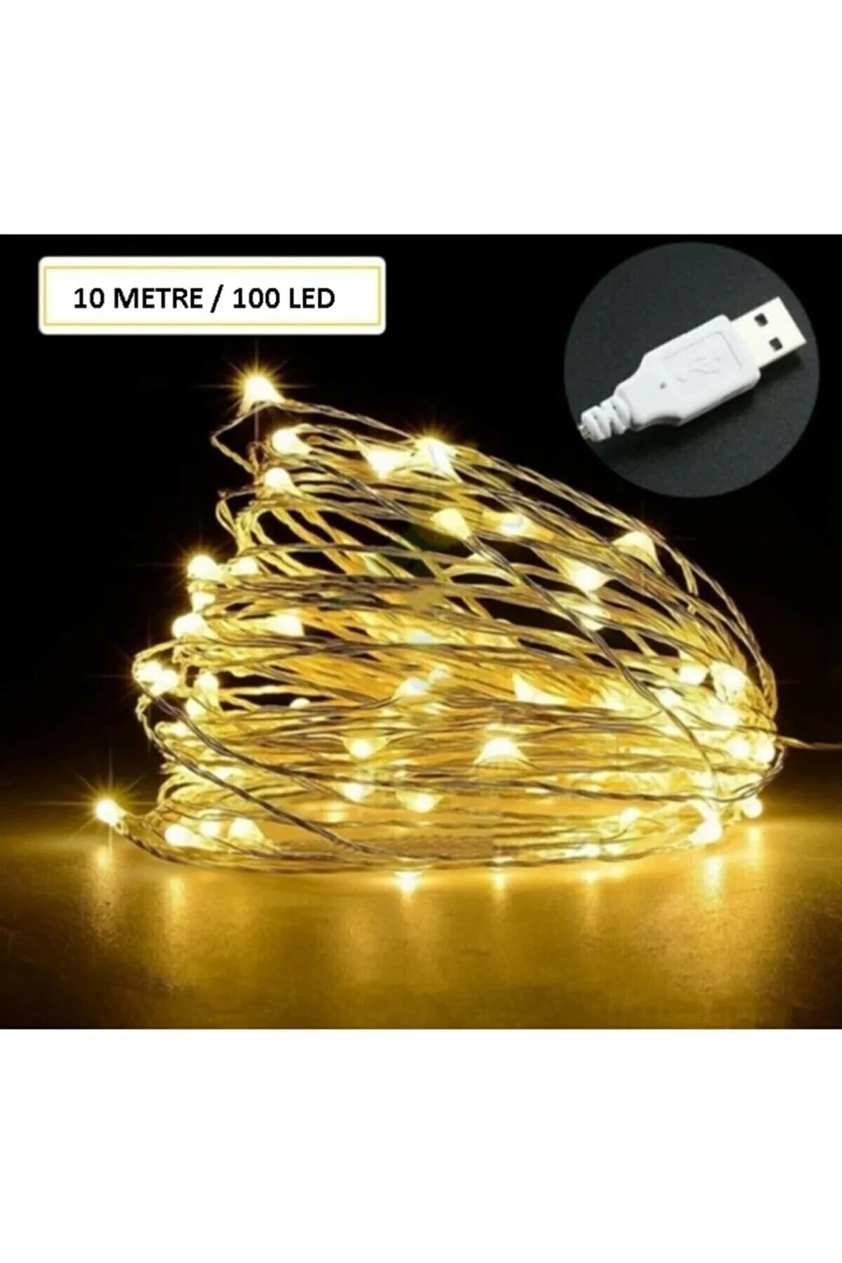 Peri Led Işık 3 Metre Usb'li Mavi