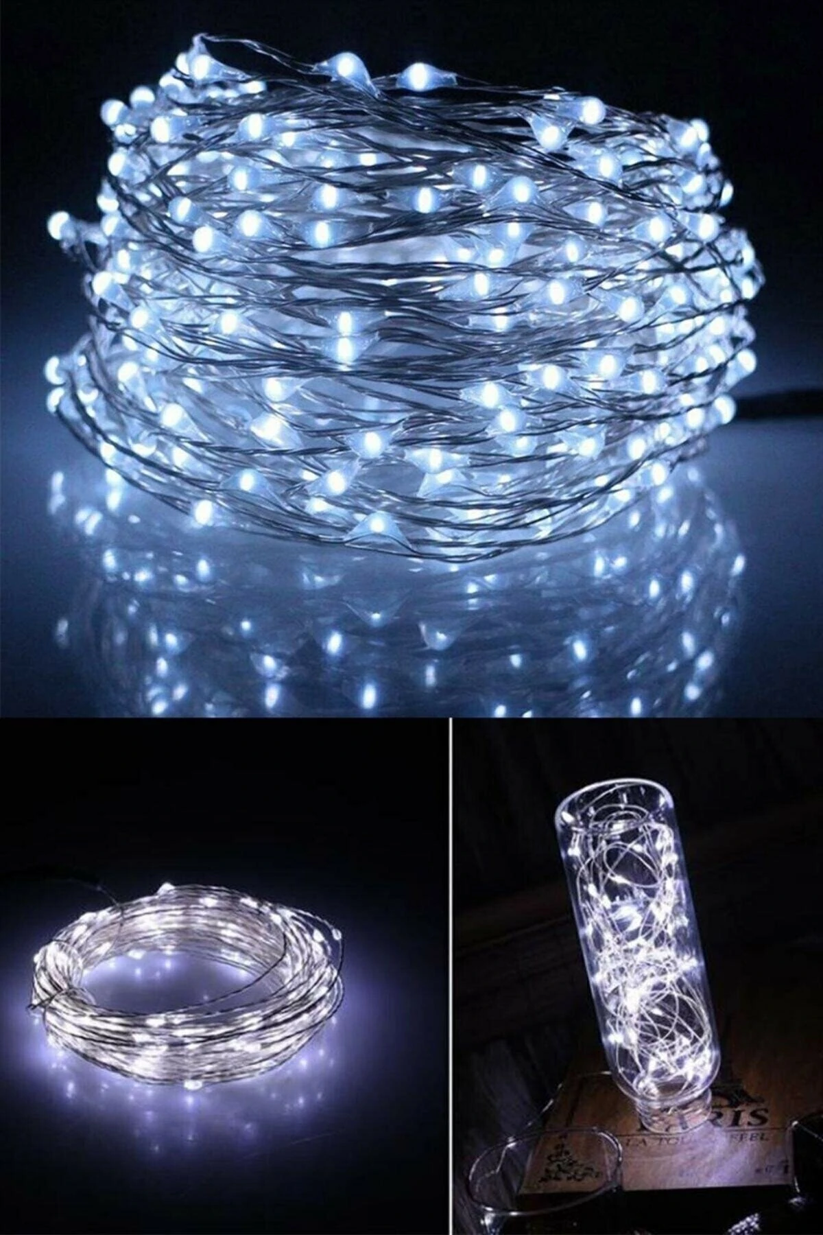 3 Modlu Yeni Nesil 5 Metre 50 Ledli Beyaz Peri Led Işık