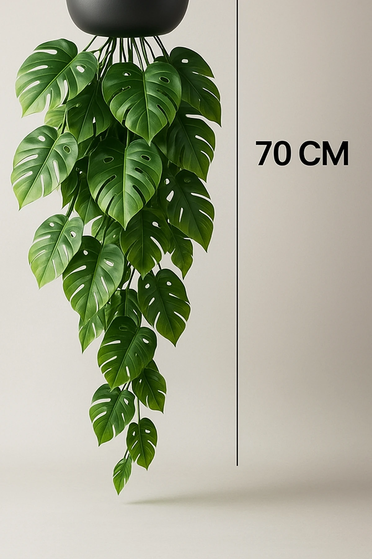 Sarkan Monstera Deve Tabanı Yapay Sarmaşık Pastel 70cm