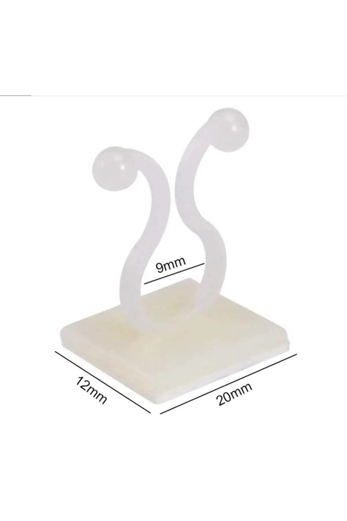 10 Adet Sarmaşık Çiçek Ve Kablo Düzenleyici Çok Amaçlı Yapışkanlı Klips