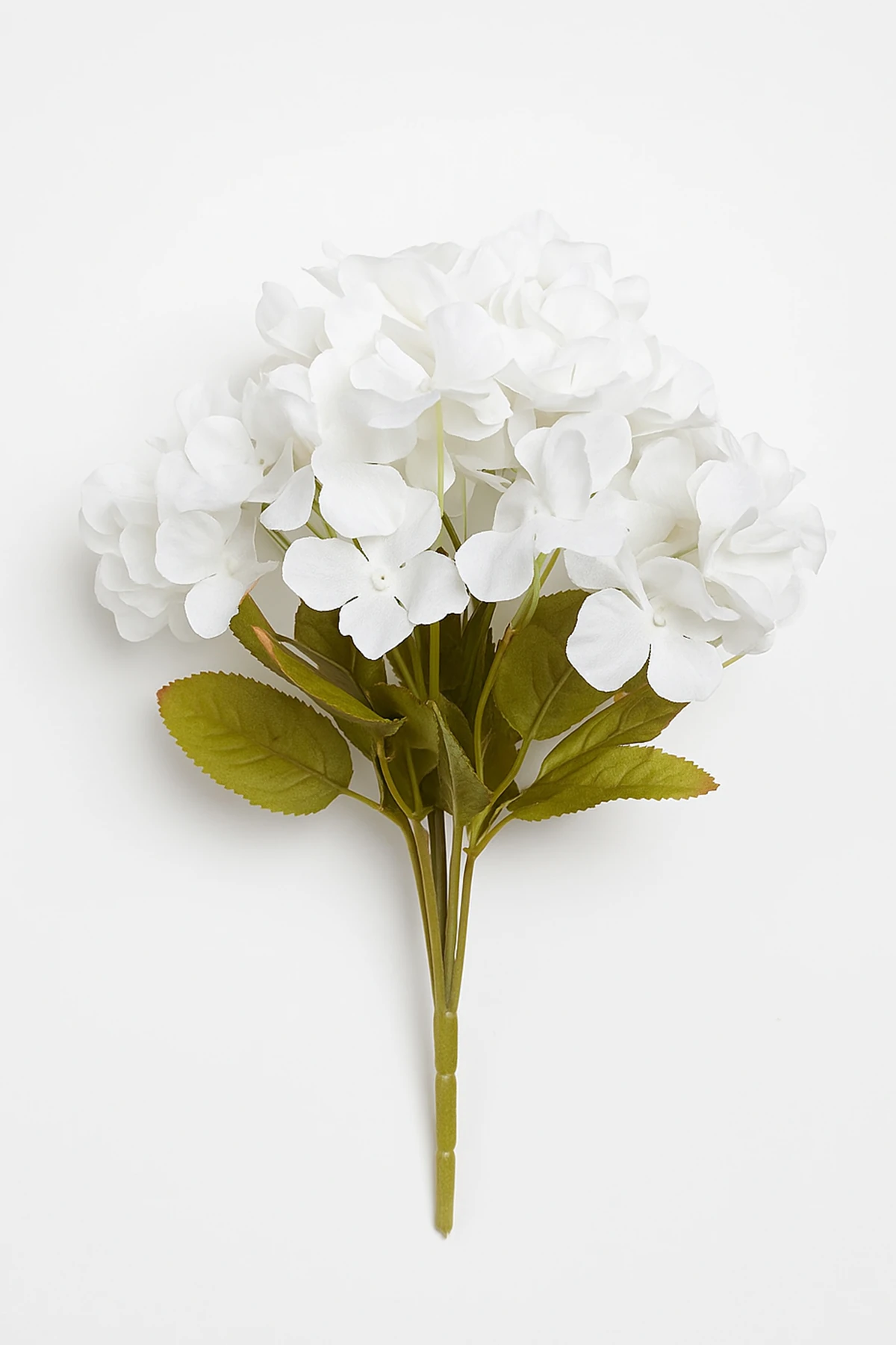 Yapay 7 Dallı Ortanca Demeti 35 Cm Beyaz 56 Çiçekli