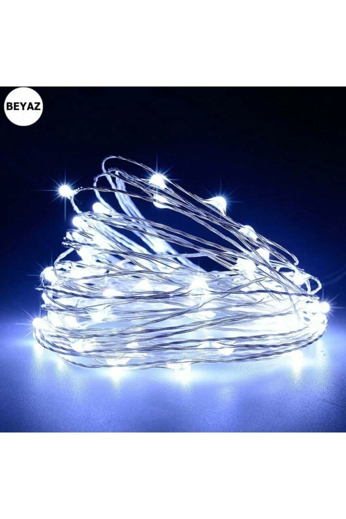 3 Modlu Yeni Nesil 5 Metre 50 Ledli Beyaz Peri Led Işık