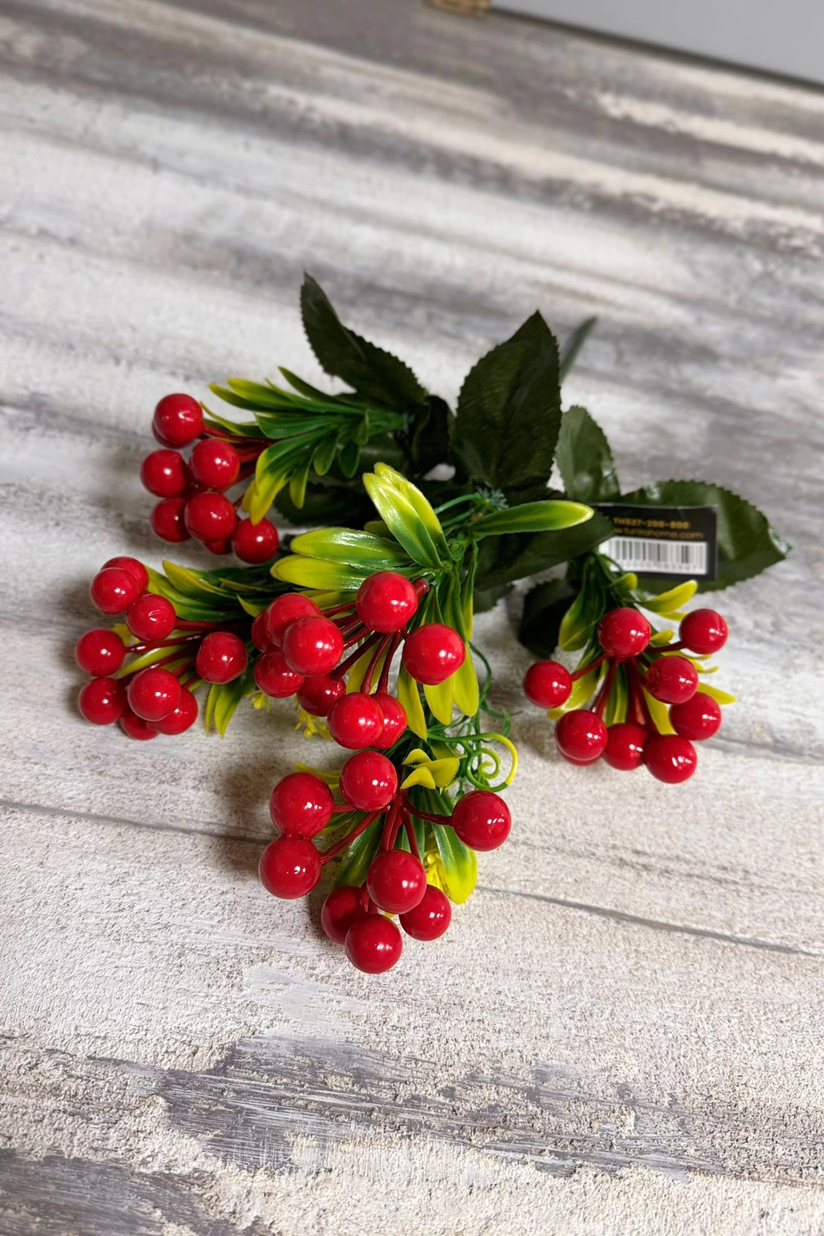 1. Kalite 5 Dallı Aranjmanlı Kokina Demeti Yapay Bitki 40 CM Yaprak Model