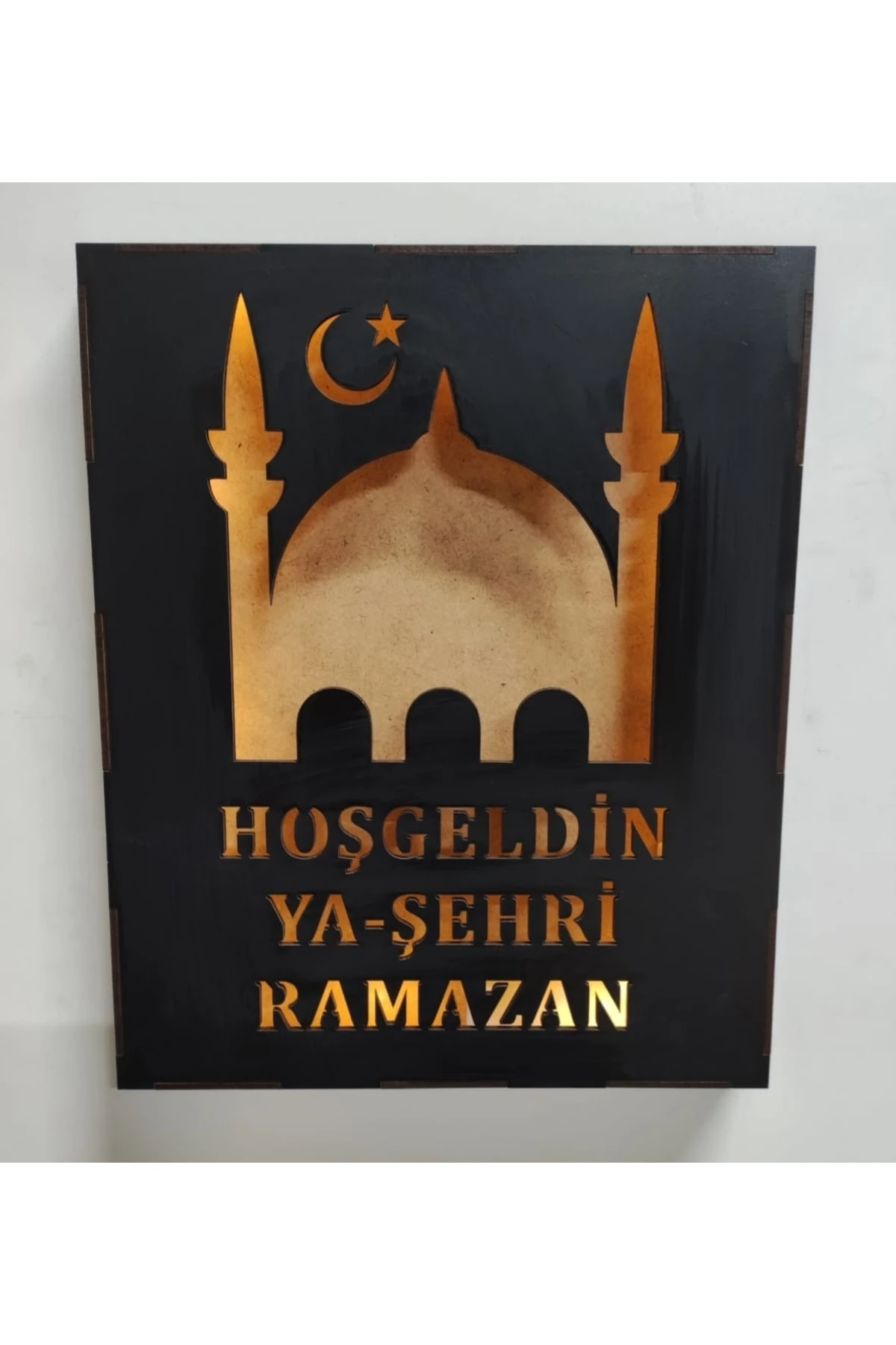 Ahşap Işıklı Ramazan Süsü