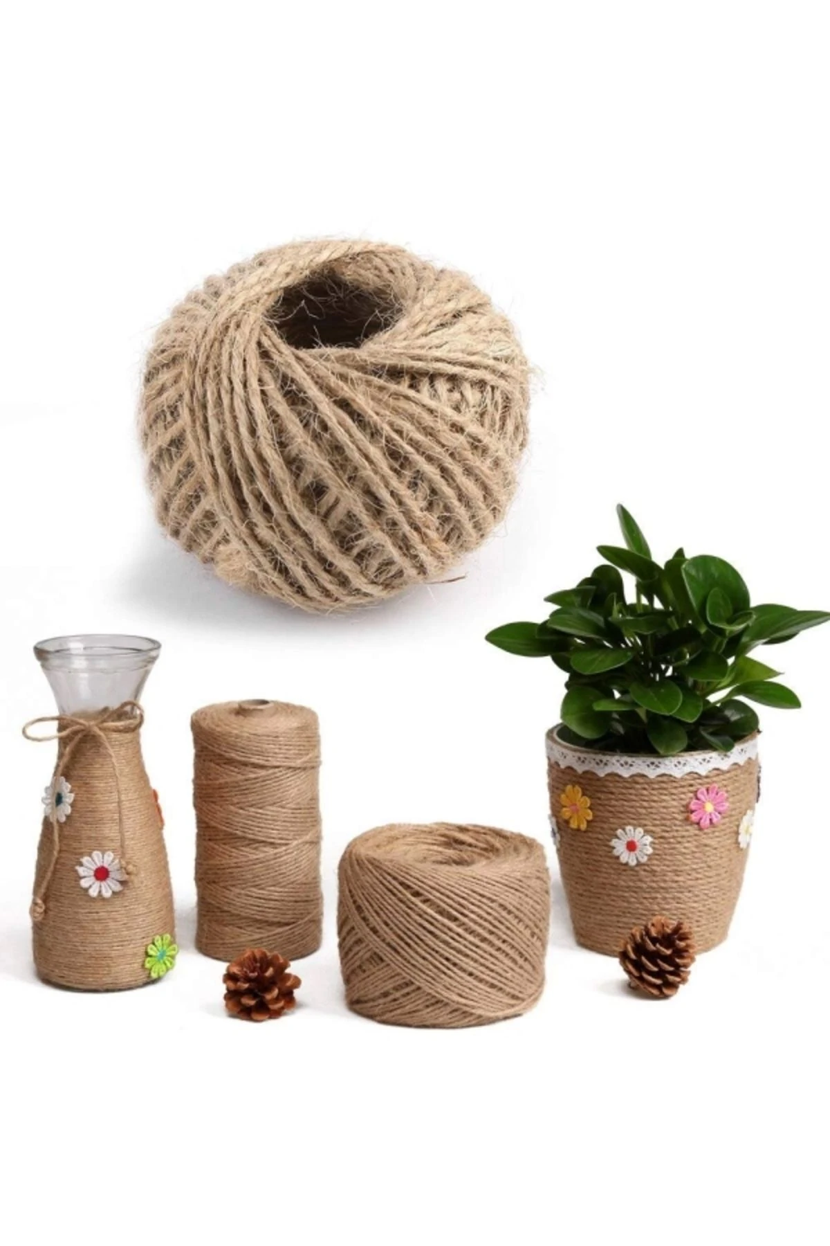 100 Gr Jüt Iplik-10'lu Jüt Ip , Hasır Ip , Kırnap Ip , Doğal Ip , Çuval Ip