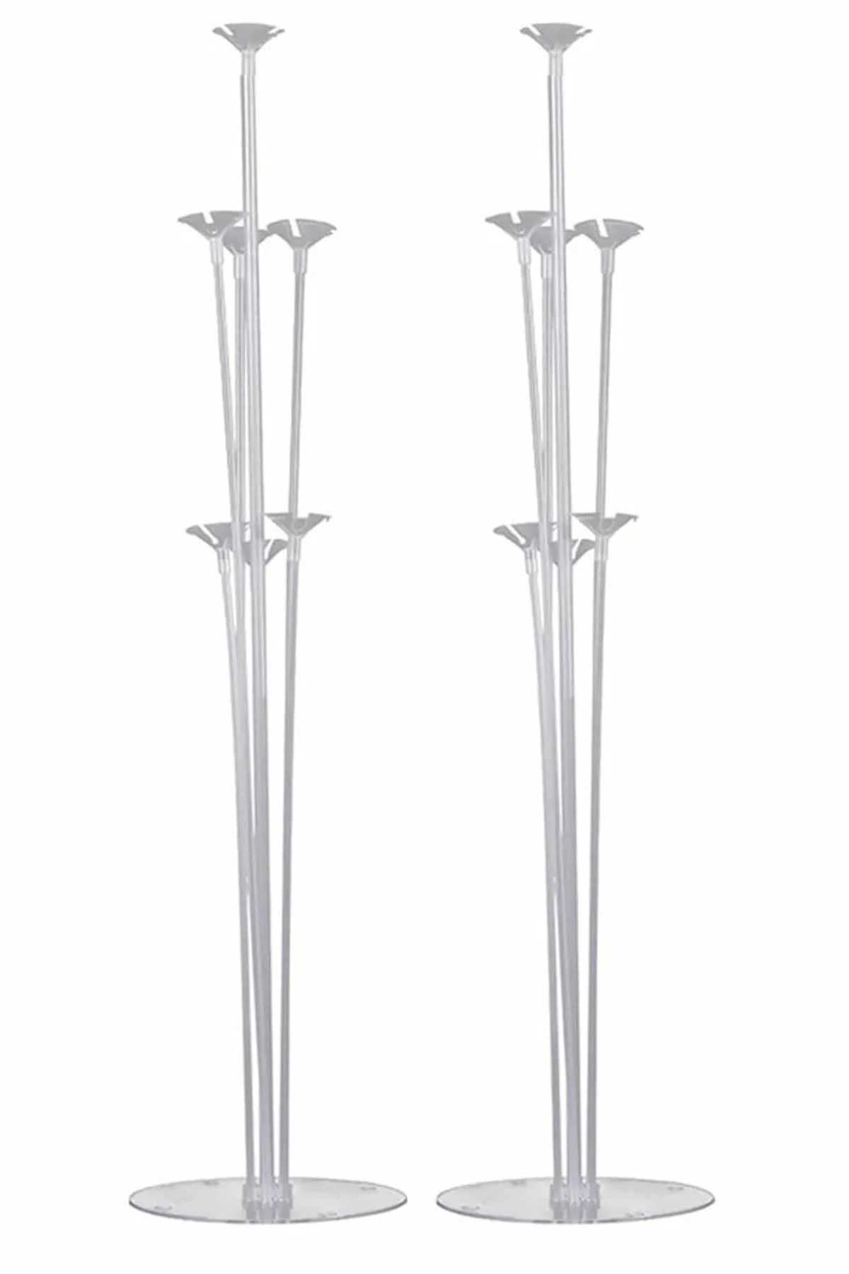 2 Adet Balon Süsleme Standı 7li Çubuklu Ikili Set Ayaklı Stand