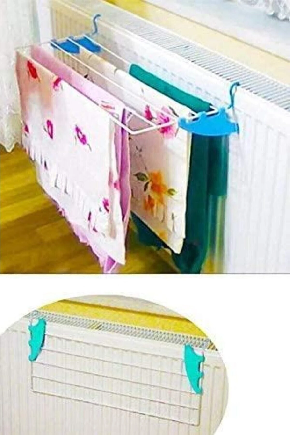 Pratik Kurufer Petek Üstü Çamaşır Kurutmalık 60 Cm 5 Telli Kalorifer Kurutma Askısı