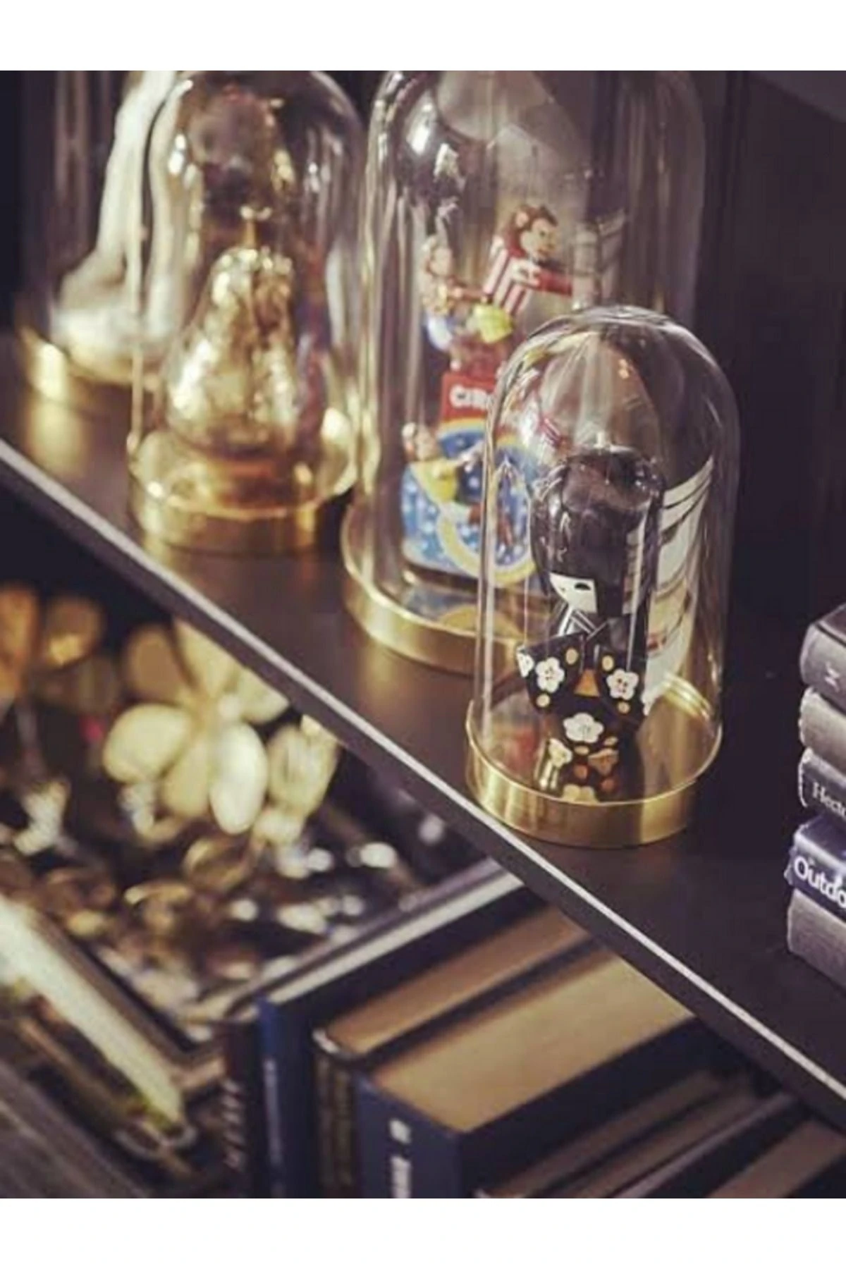 Led Işıklı Gold Ters Fanus 3 Metre Peri Tel Gün Işığı Gold Teraryum Dekoratif Organizasyon Süsleme