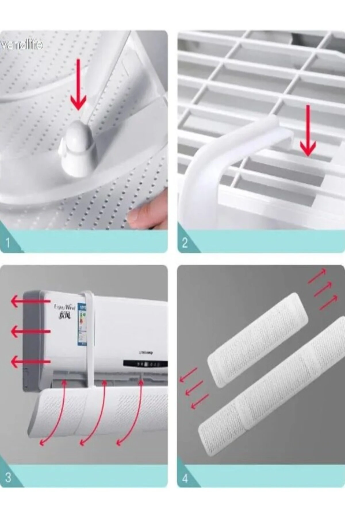 Ayarlanabilir Split Tipi Klima Hava Yönlendirici Klima Siperliği Klima Çarpması için Aparat