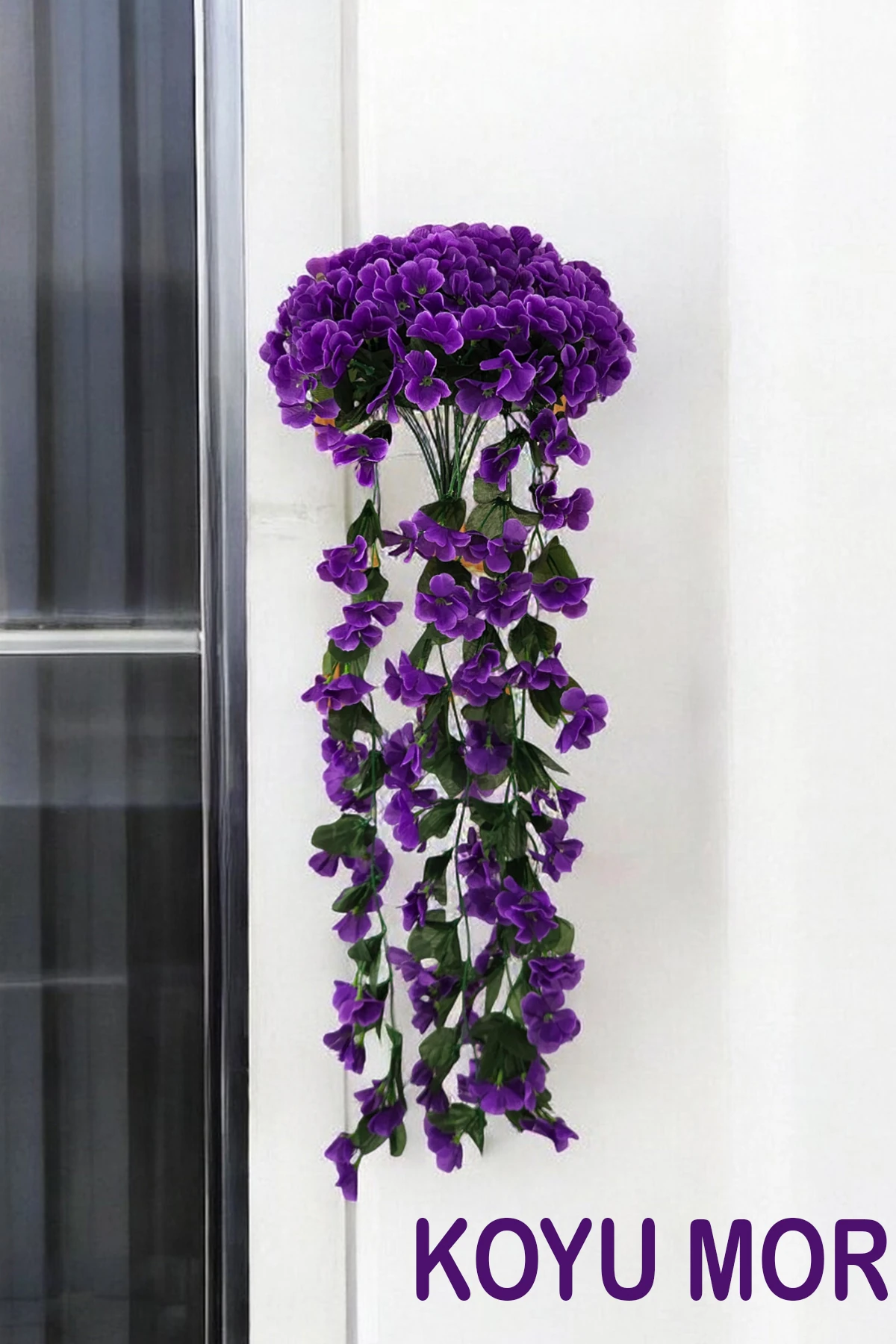 Balkon,Duvar Süsü Yapay Çiçek Sarkan Begonvil Menekşe Sarmaşık Çiçeği